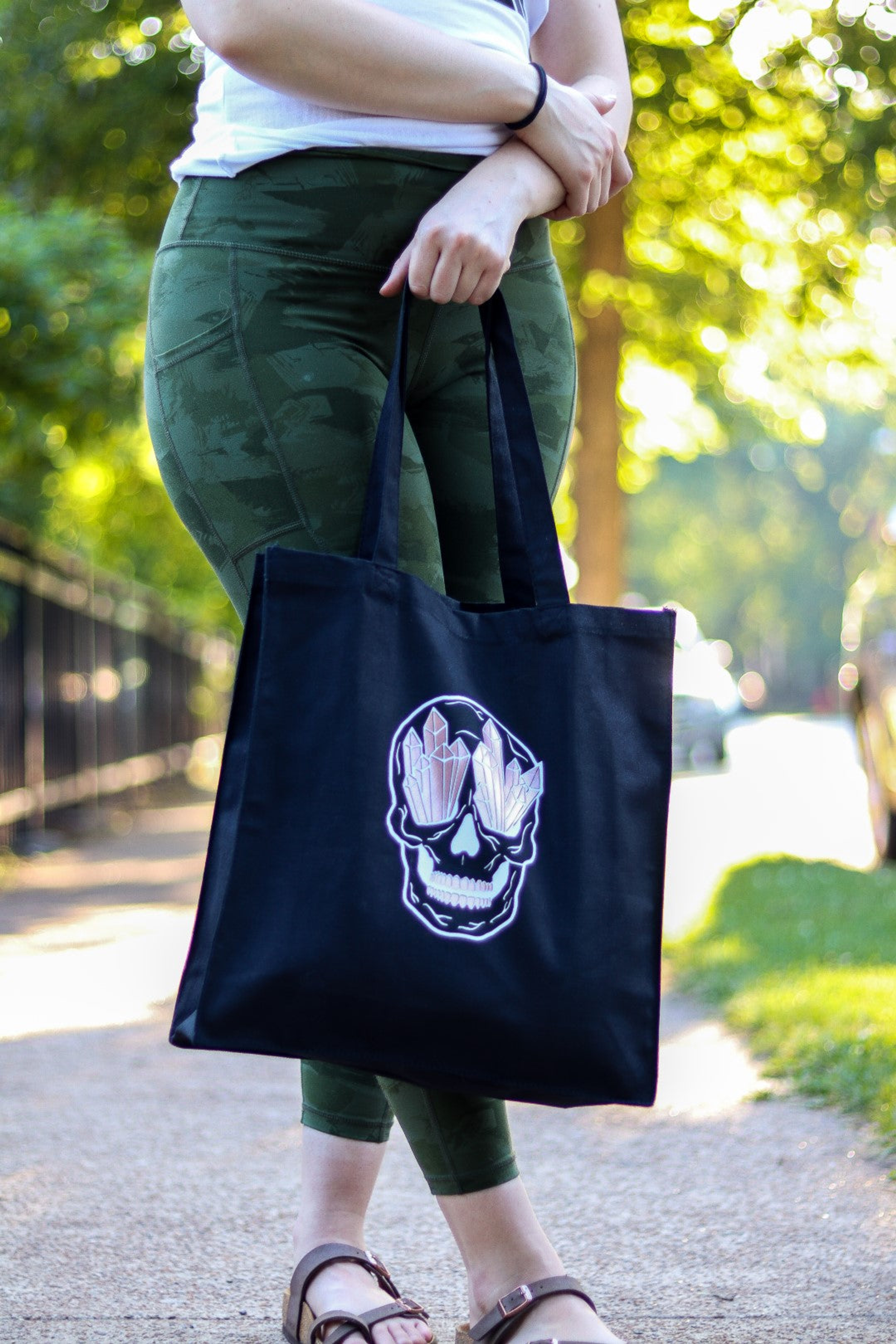 Tote Grocery Tote Bags Full Side Deep Bottom Gusset 14W x 15H x 4D Matching Cotton Handles Reinforced Stitching