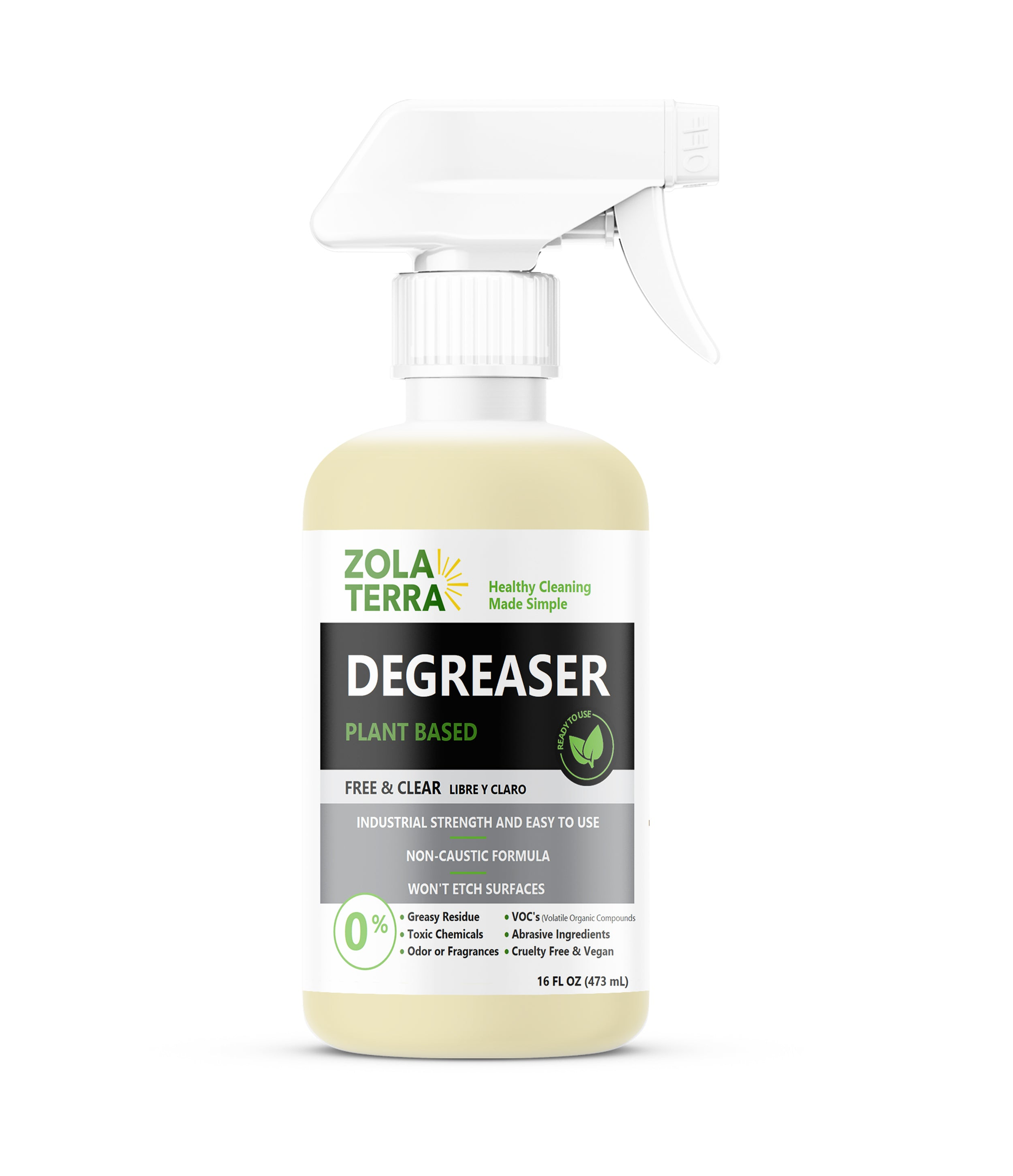Degreaser Multi-purpose Plant-based Non-corrosive Biodegradable Safe for all surfaces 16 FL OZ