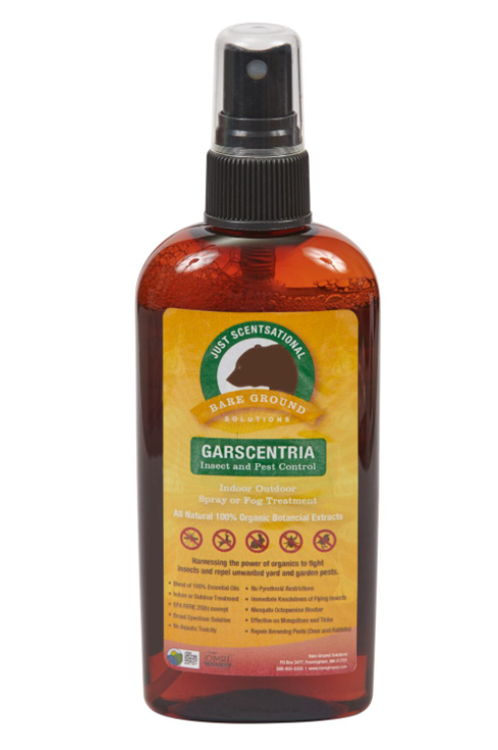 Insect Repellent Spray 4oz Treatment Against Mosquitoes Ticks Crawling Insects Safe Around Pets Broad Spectrum Solution