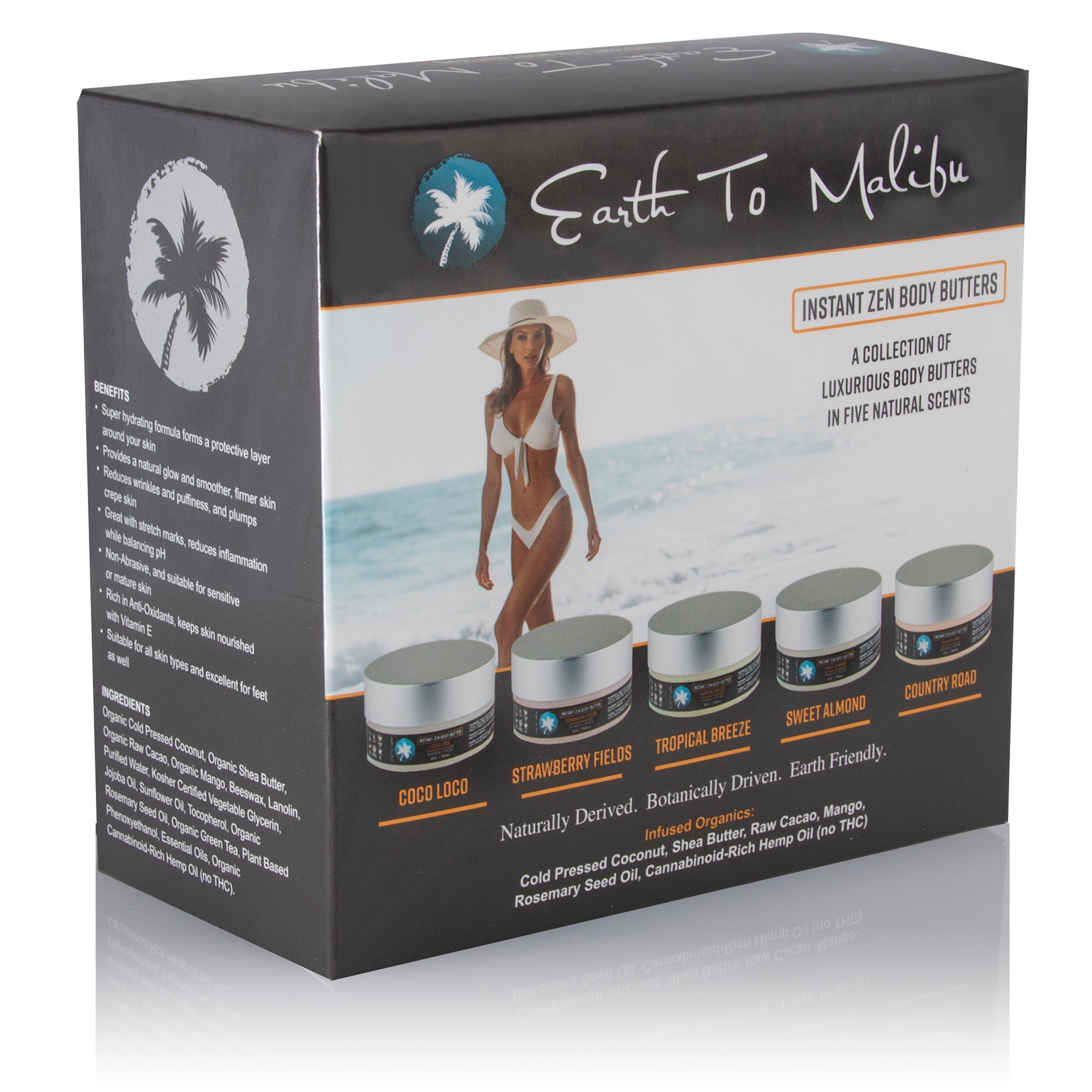 Colección de Manteca Corporal 5 Aromas 2 oz Coco Loco Strawberry Fields Tropical Breeze Sweet Almond Country Road