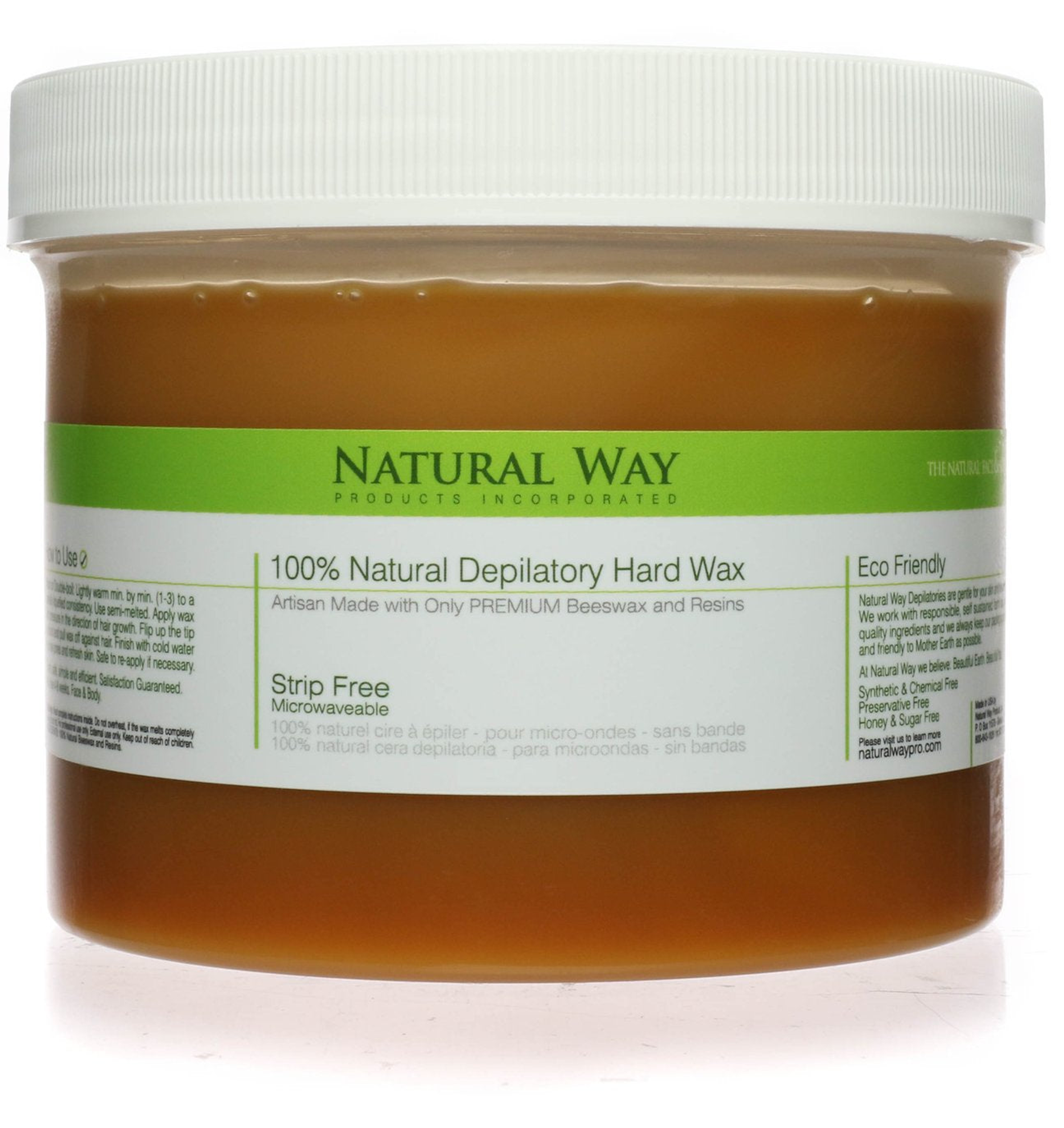 Hard Wax Body Waxing Microwaveable 8oz 24oz All Natural Honey Free Sugar Free Strip Free