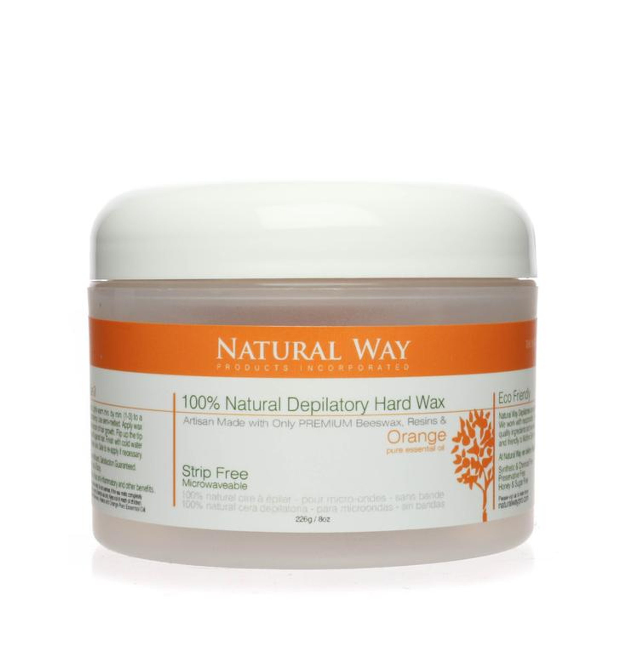 Hard Wax Face & Body Waxing Exfoliating Properties Orange 8oz 24oz Strip Free Chemical Free