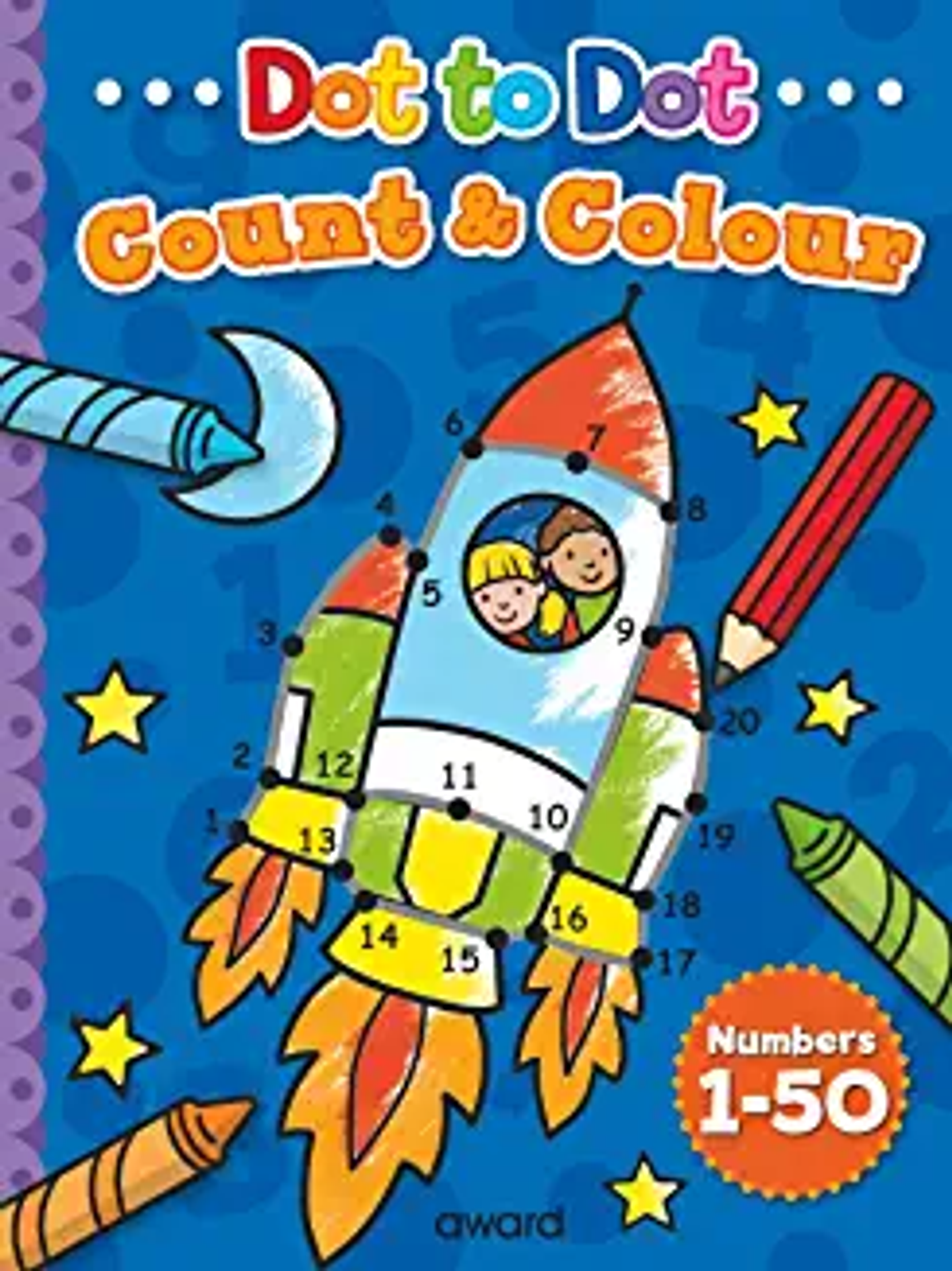 Dot to Dot Activity Book Complete the Hidden Pictures Count to 50 Age 4+ Made in United States