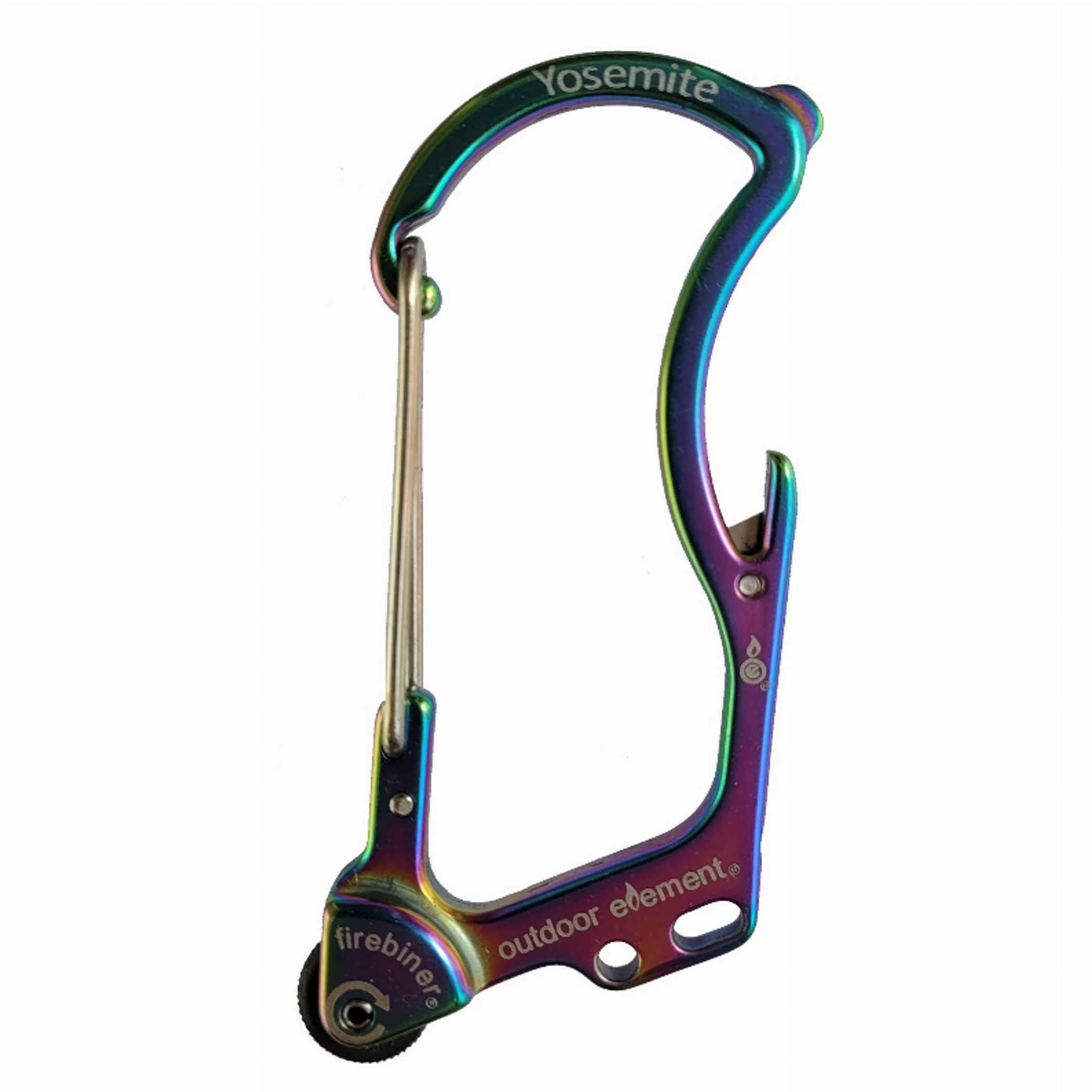 Carabiner Survival Multitool Lightweight Stainless Steel Custom Etched 1 Ounce Fire Starting Mechanism Compatible for Everyday Use and Survival