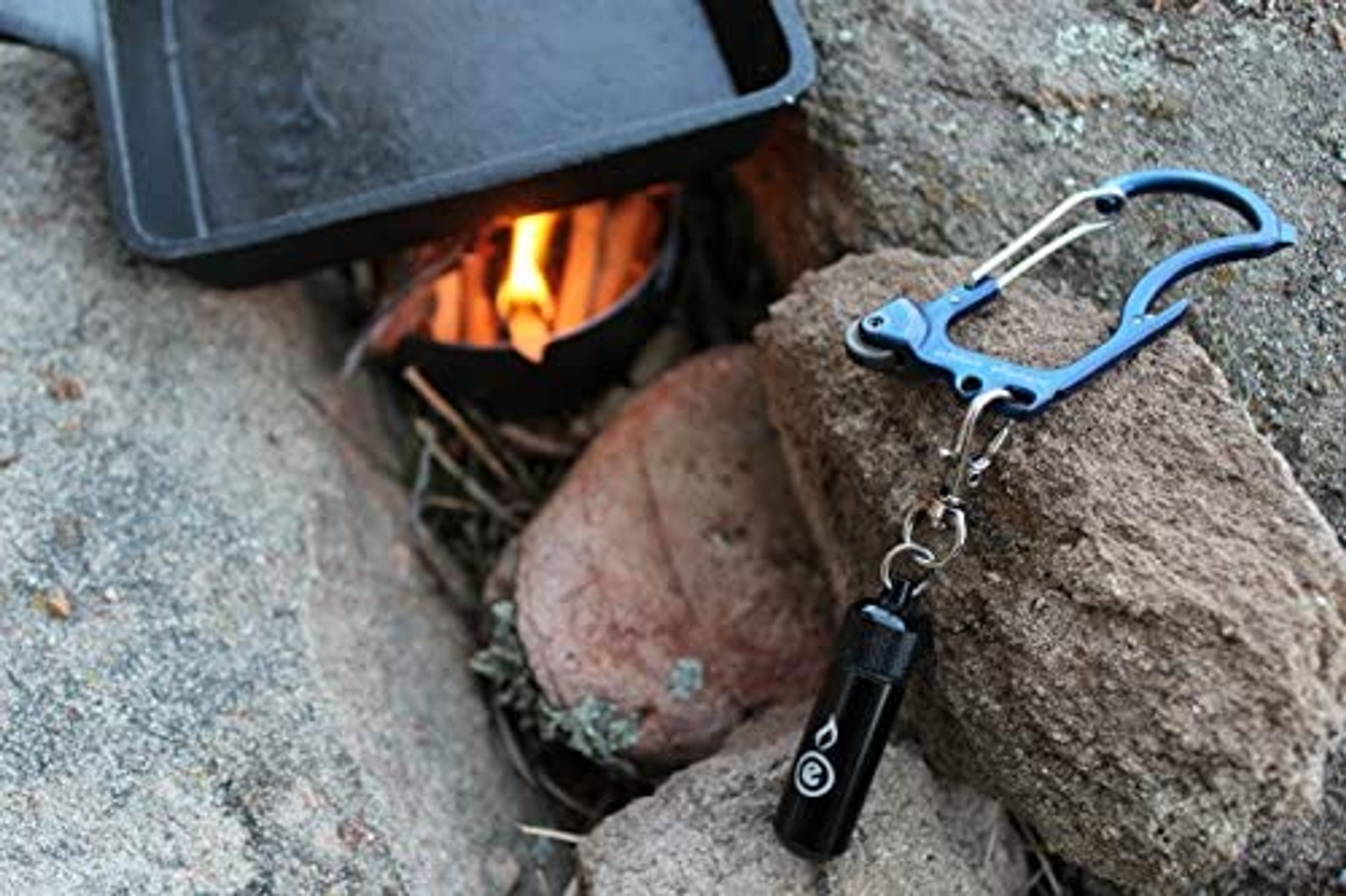 Carabiner Survival Multitool 1 Ounce Stainless Steel Custom Etched With Screwdriver Utility Blade Bottle Opener And Fire Starting Mechanism