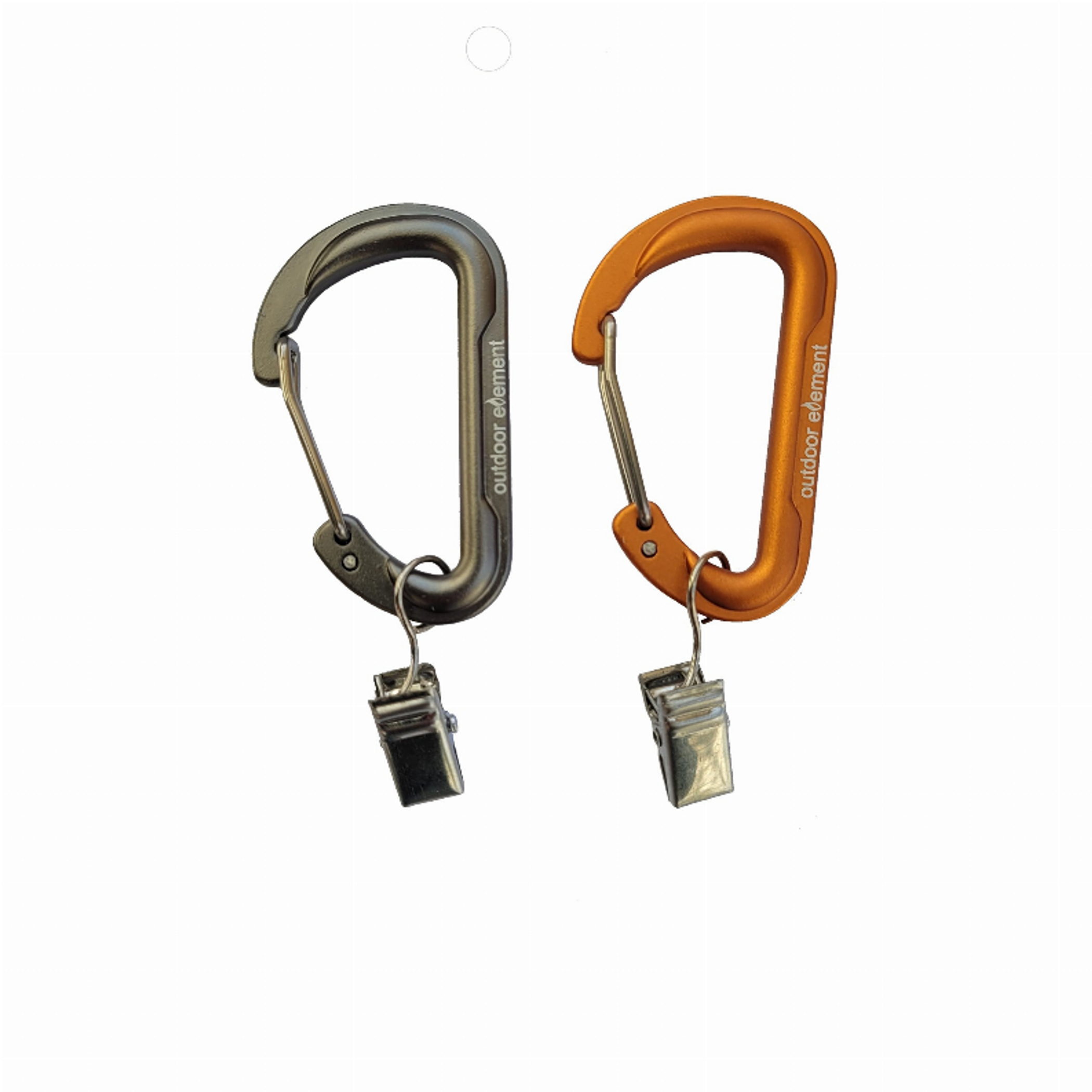 Clip Set Gearbiner for Camp Organizer 6x 5cm Aluminum Gray and Orange 50 lbs Limit 4x Small Stainless Steel Gator Clips for Lightweight Items