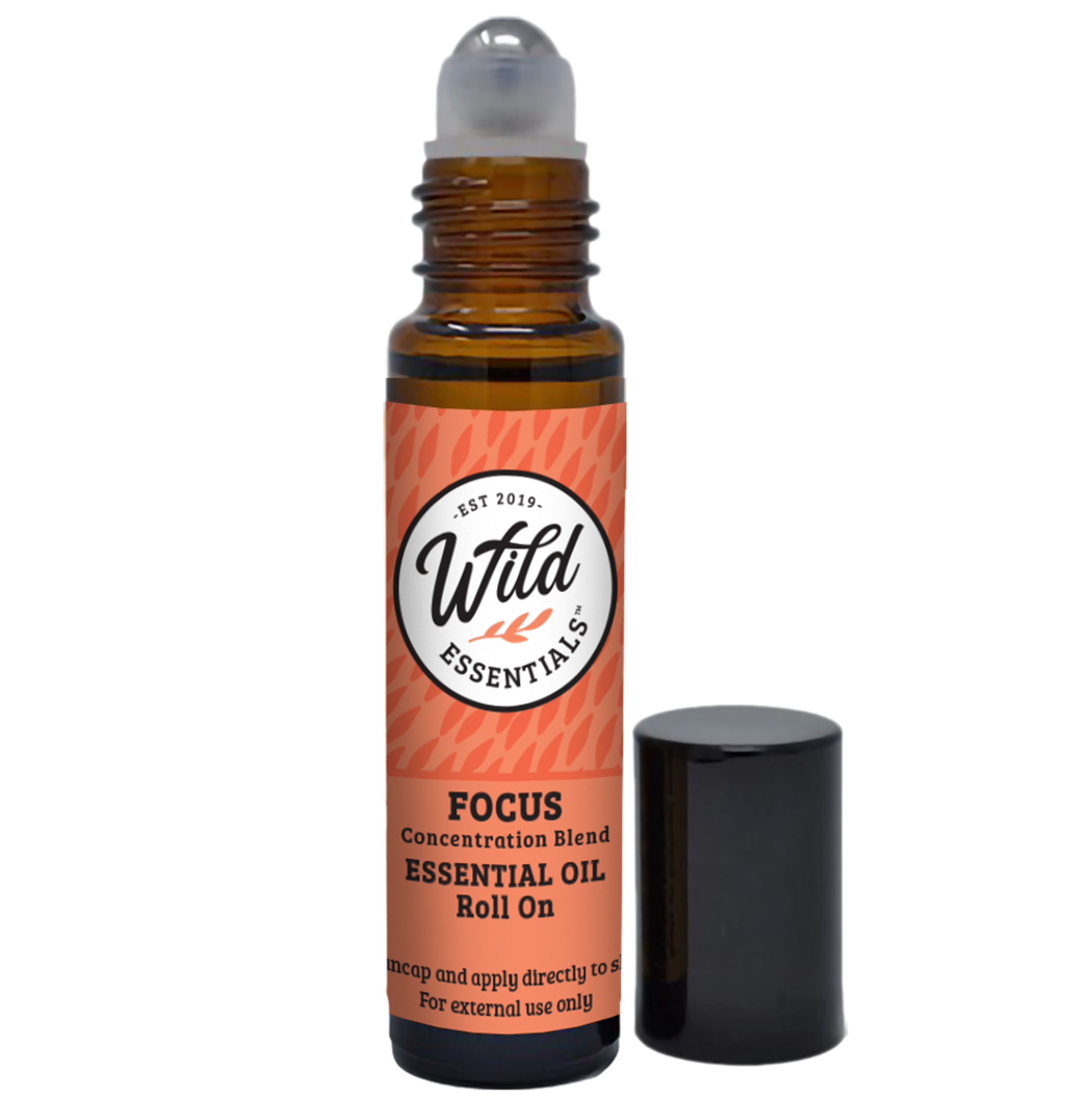 Roll On Essential Oil Concentration Boosting Blend 5% Diluted Jojoba Oil Handmade in Connecticut for Focus Study and Work