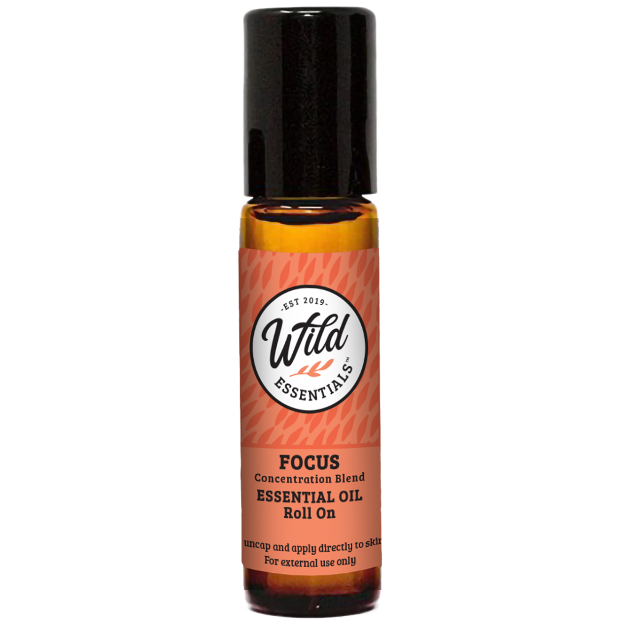 Roll On Essential Oil Concentration Boosting Blend 5% Diluted Jojoba Oil Handmade in Connecticut for Focus Study and Work