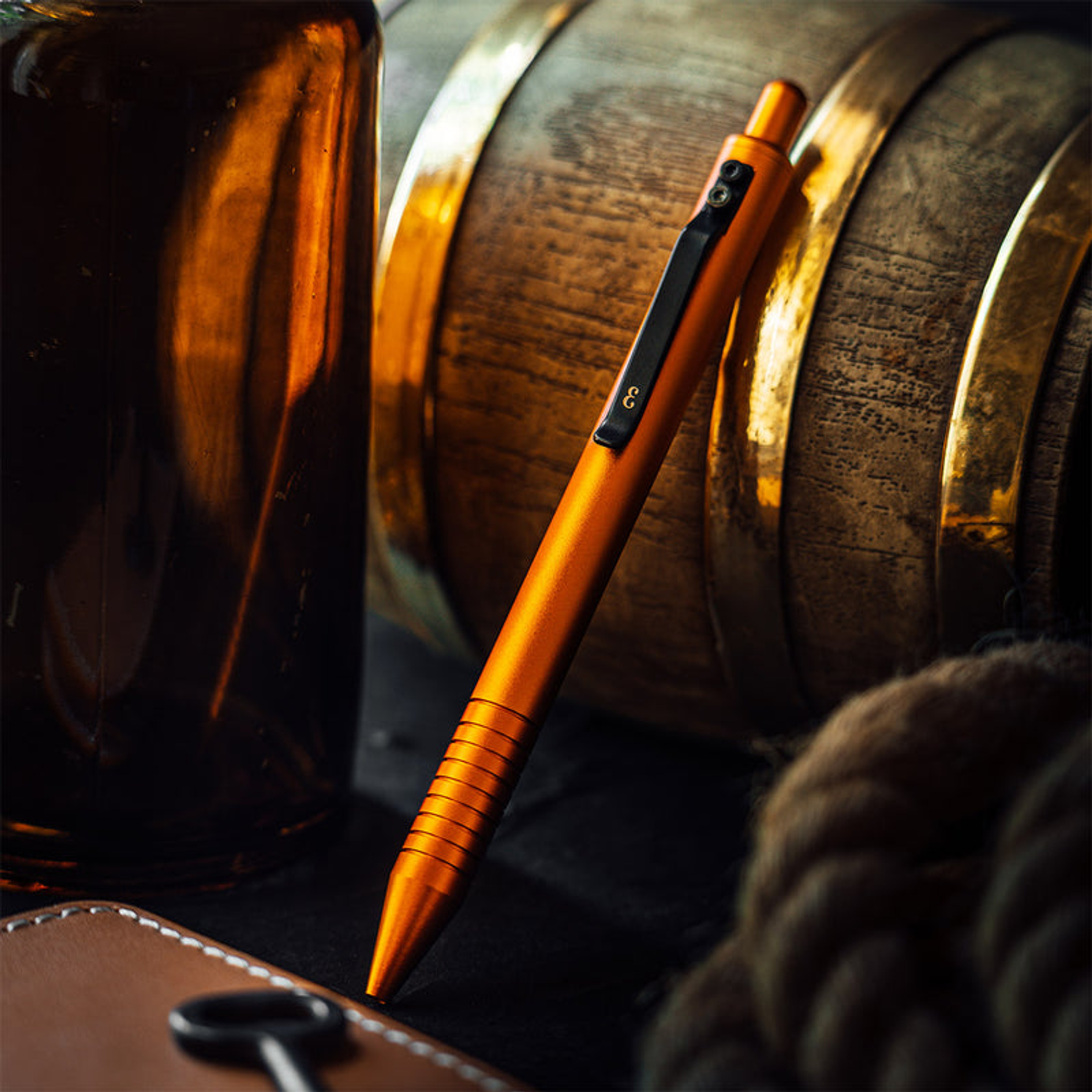 Bolígrafo Grafton Función Principal Escritura Color Naranja Tono Quemado Material Metal Compatibilidad Con Repuestos Bic Uniball Jetstream Pilot G2