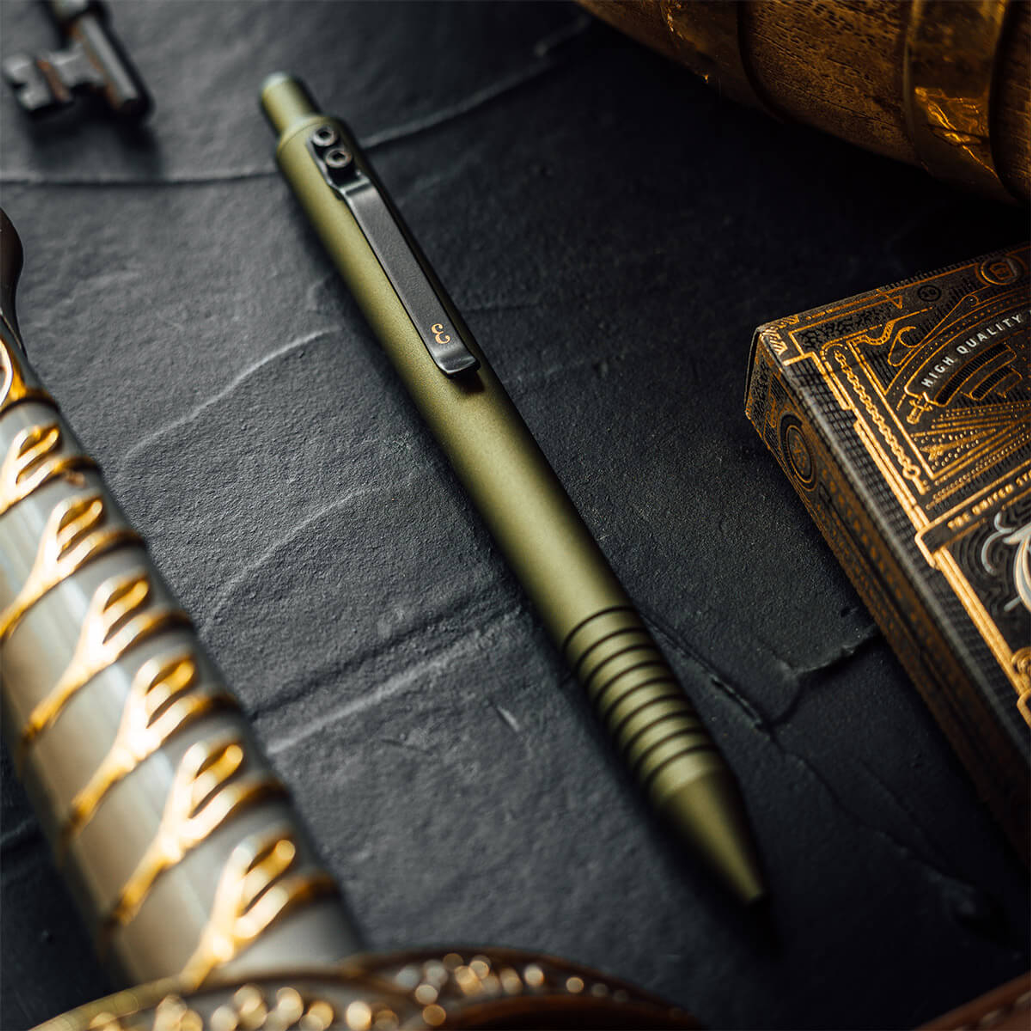 Writing instrument Tactical Grafton Pen Super Matte OD Green 5.70 inches 0.43 inches Compatible with various gel and ballpoint refills