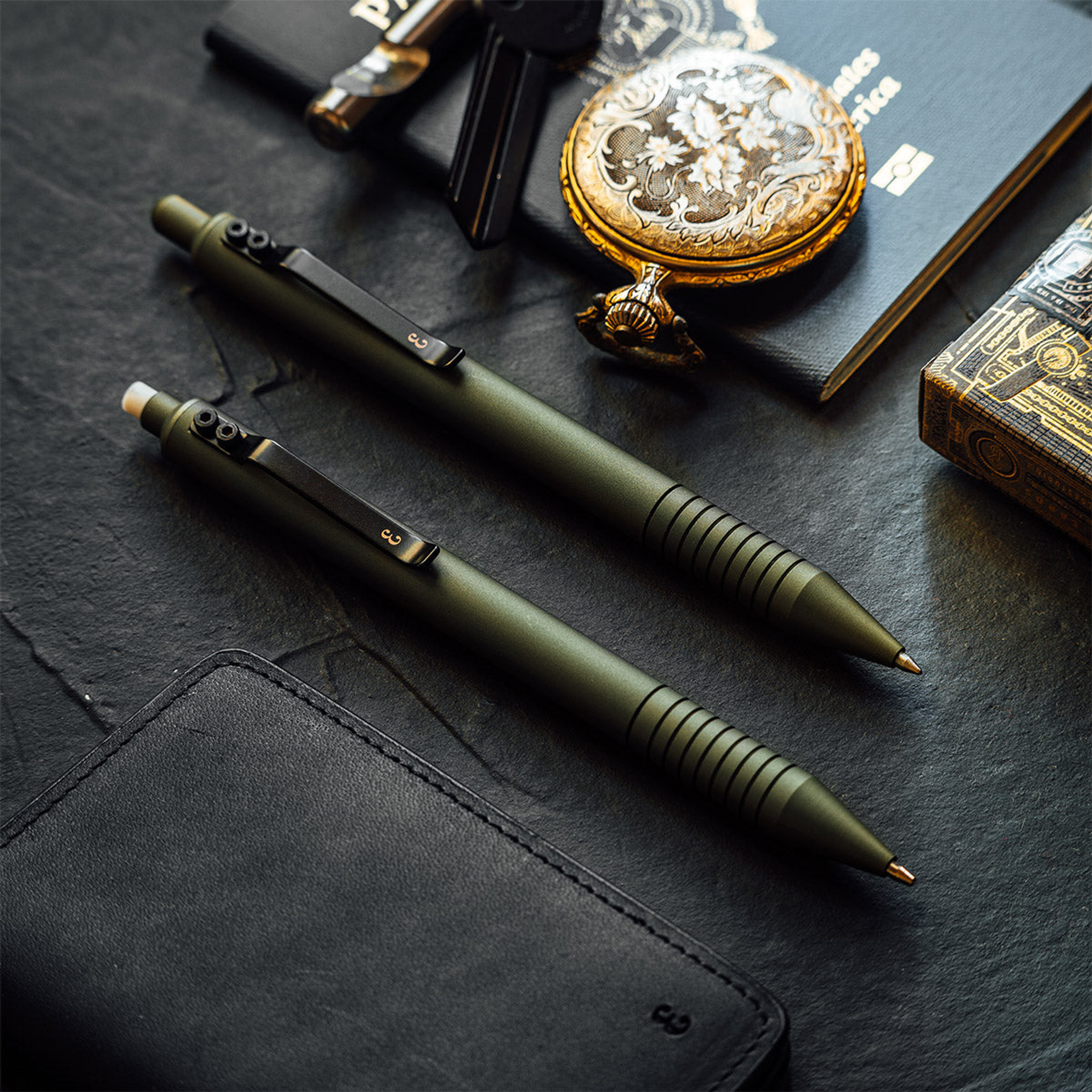 Writing instrument Tactical Grafton Pen Super Matte OD Green 5.70 inches 0.43 inches Compatible with various gel and ballpoint refills