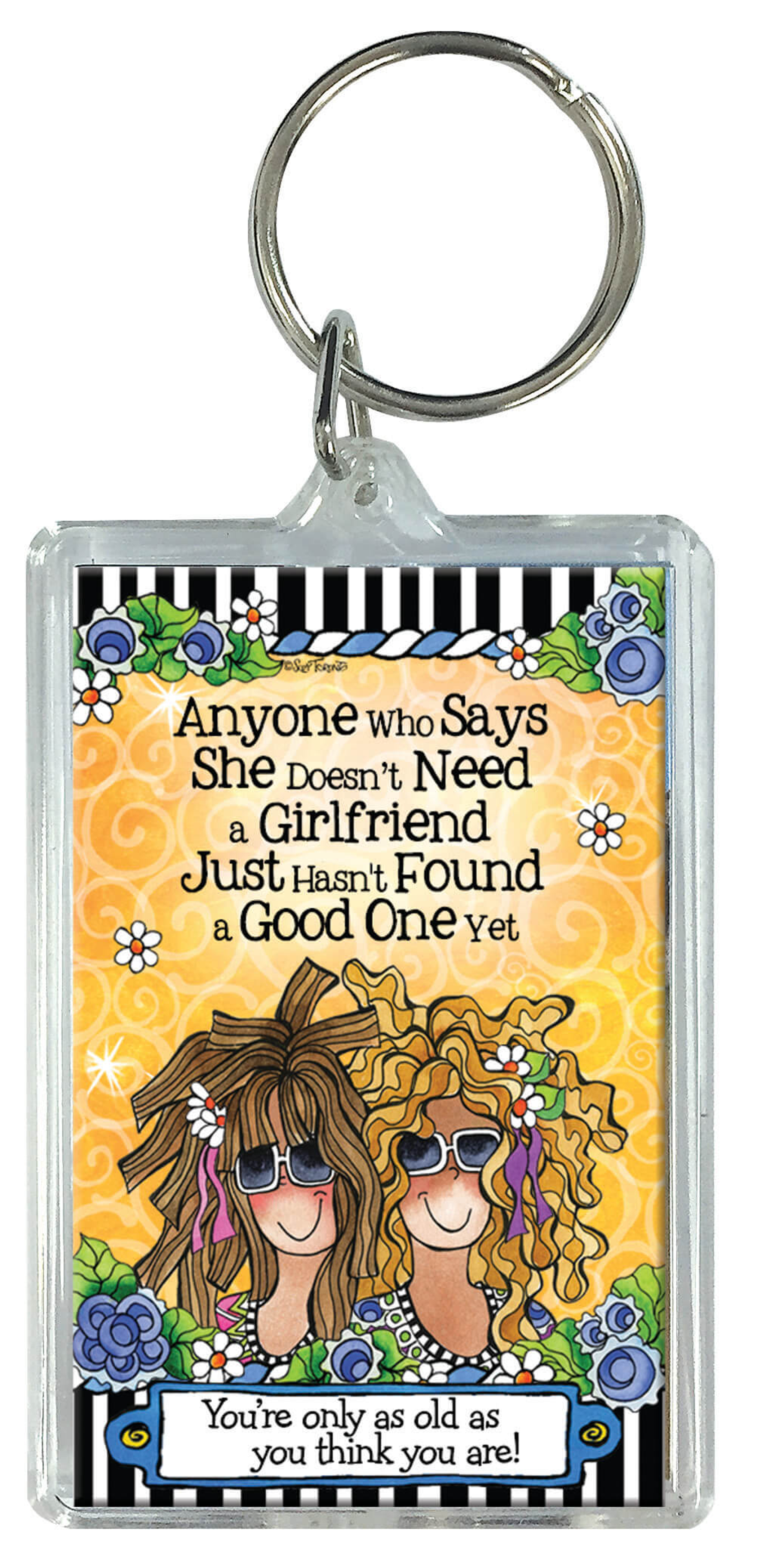 Keychain Suzy Saying Acrylic Various Colors Lightweight Portable Fun Design