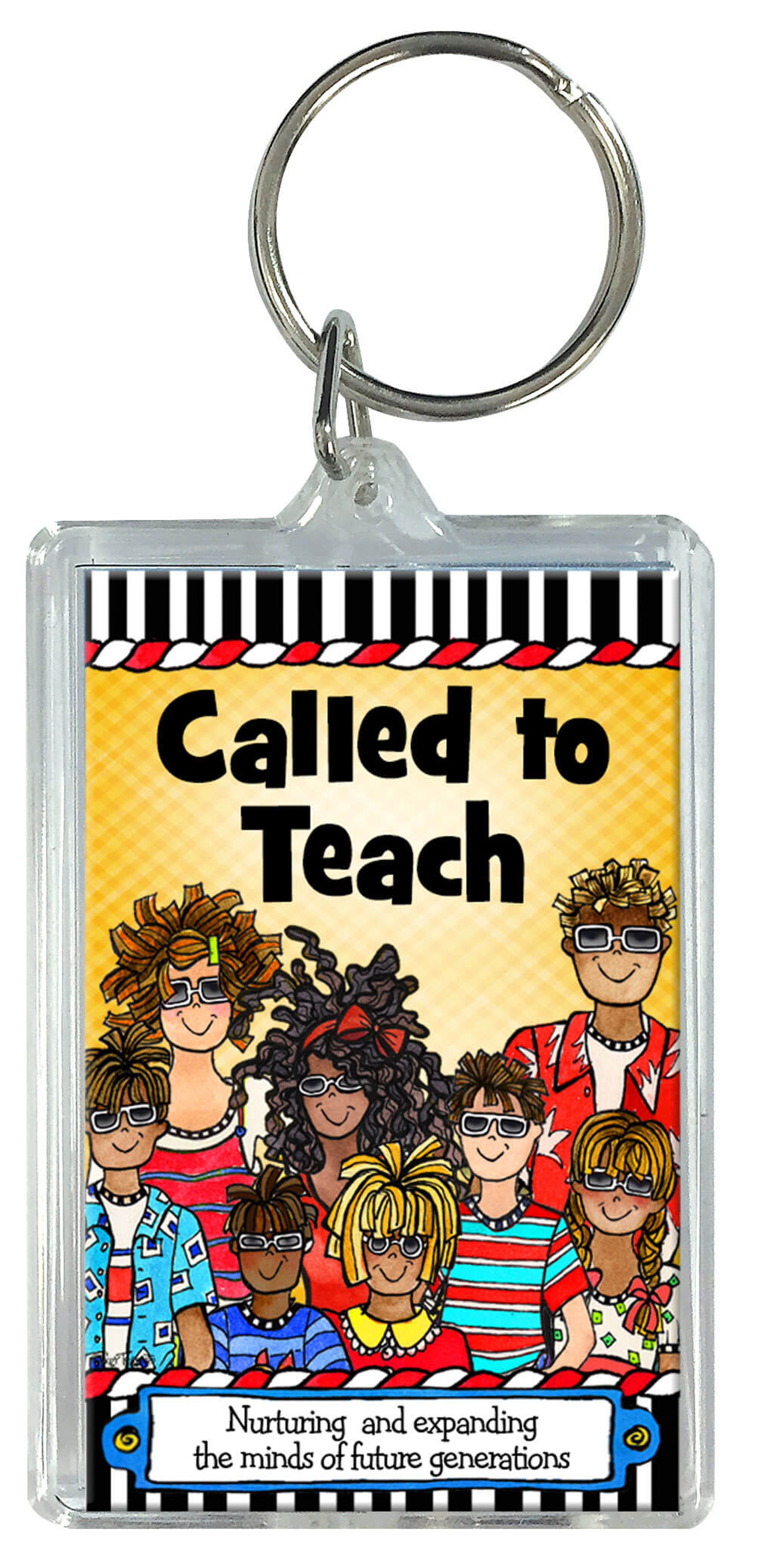 Keychain Wacky Art Acrylic Various Sayings 1 Piece Compatible with Suzy's Best Sayings