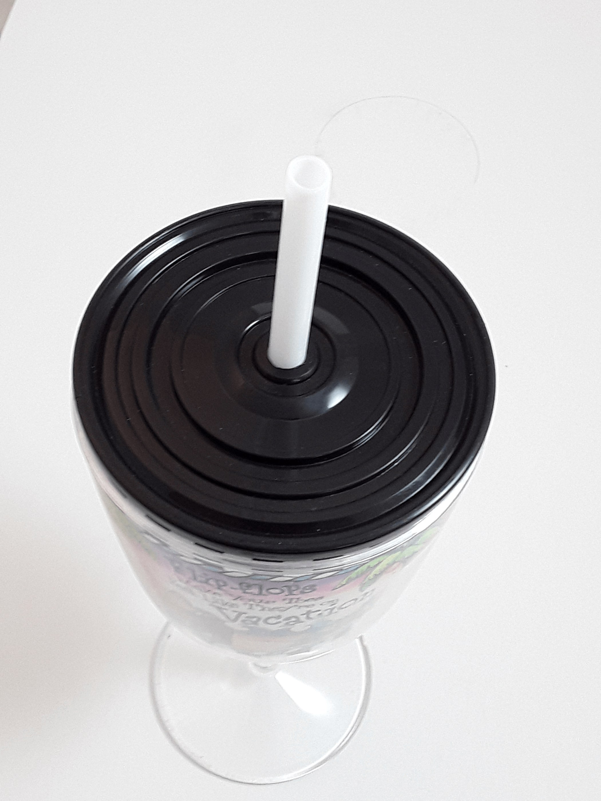Cup Beverage Container 13 oz Acrylic With Lid And Straw Large