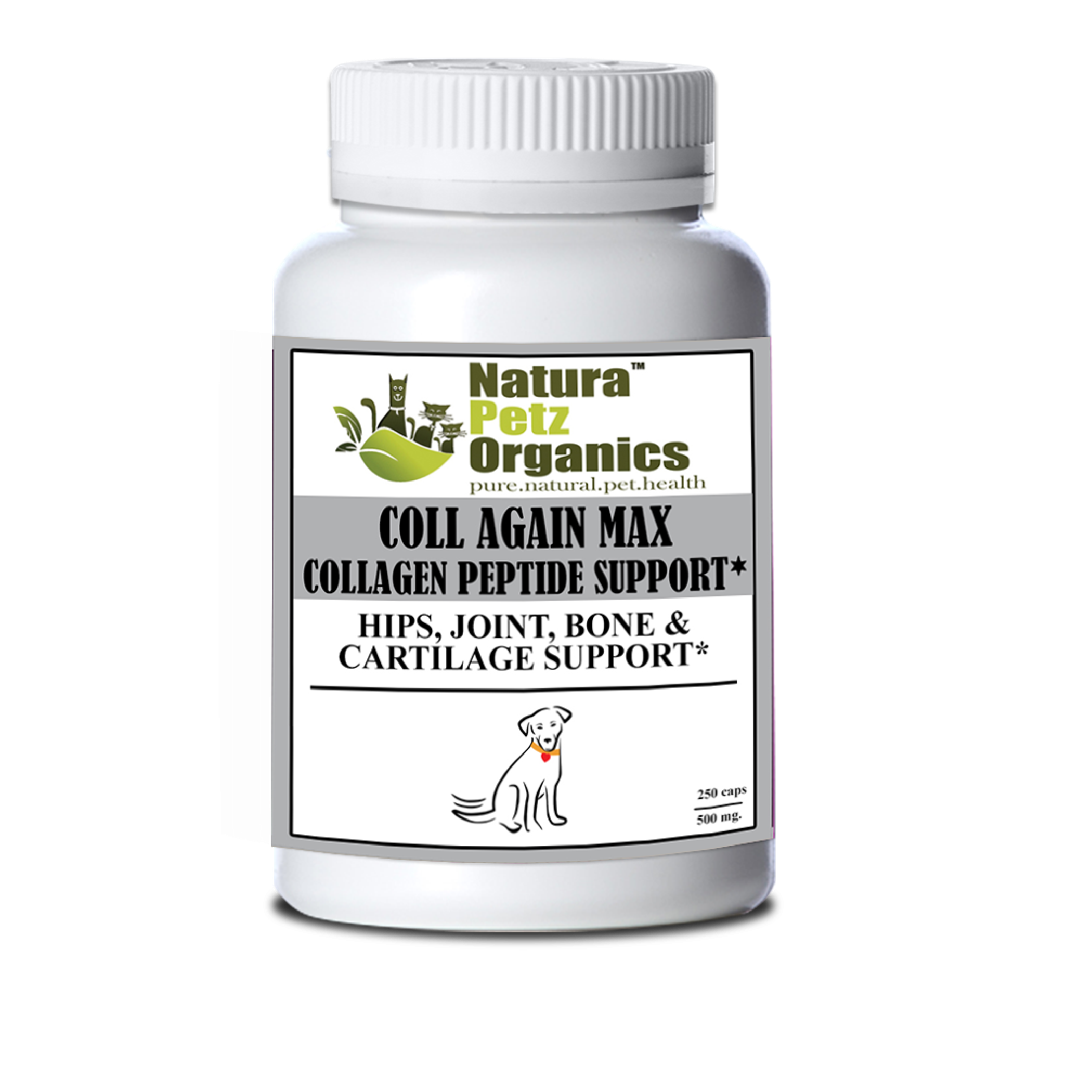 Coll Again Max Collagen Peptide Support Capsules* Hips, Joint, Bone & Cartilage Support* Dogs & Cats* Image 1