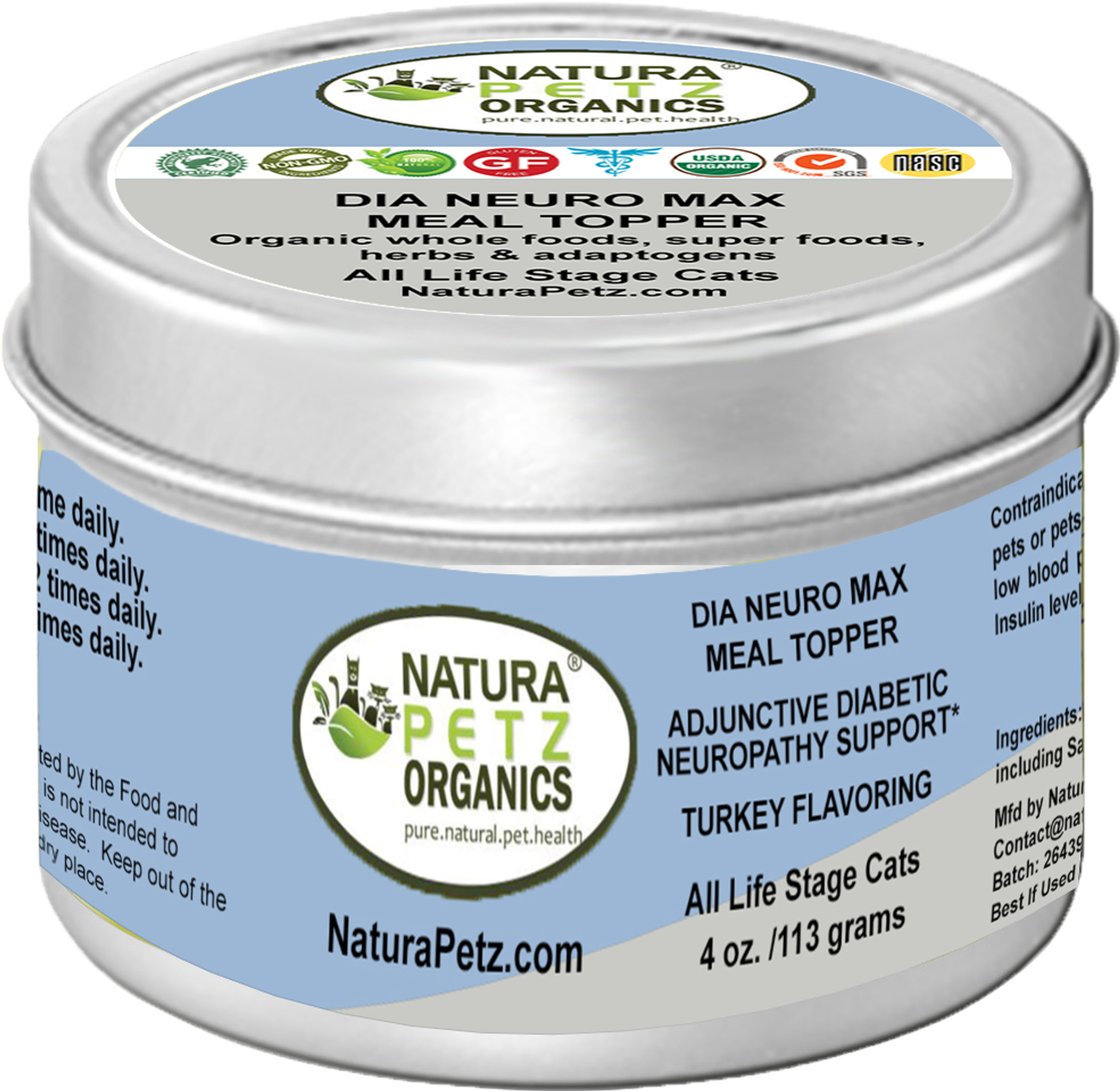 Dia Neuro Max Meal Topper* Adjunctive Diabetic Neuropathy Support* For Dogs & Cats Image 1