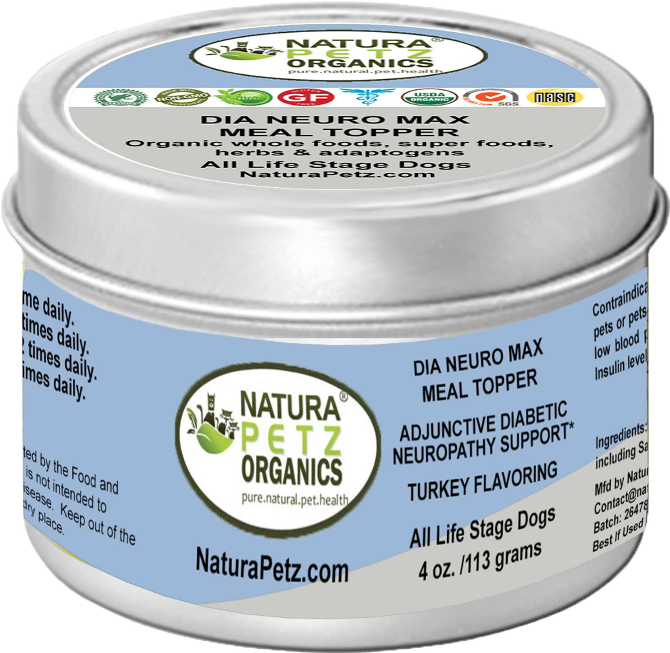 Dia Neuro Max Meal Topper* Adjunctive Diabetic Neuropathy Support* For Dogs & Cats Image 1