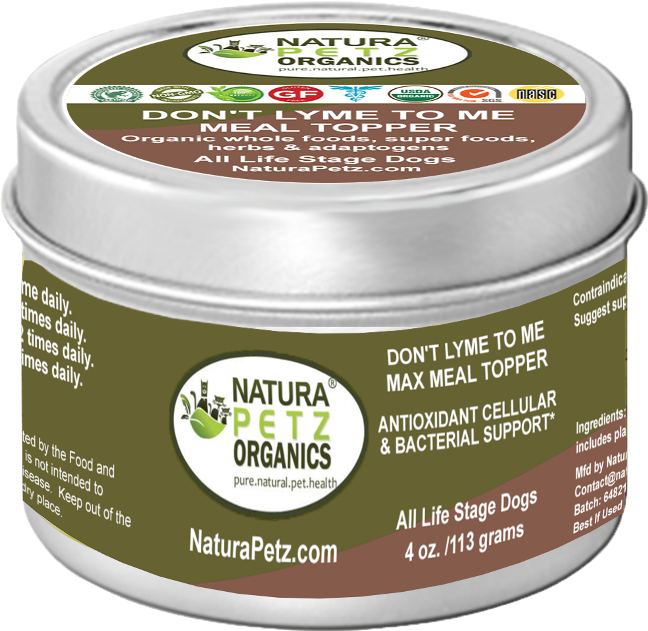 Don'T Lyme To Me Max Meal Topper* Antioxidant Cellular & Bacterial Support* Dogs & Cats* Image 1