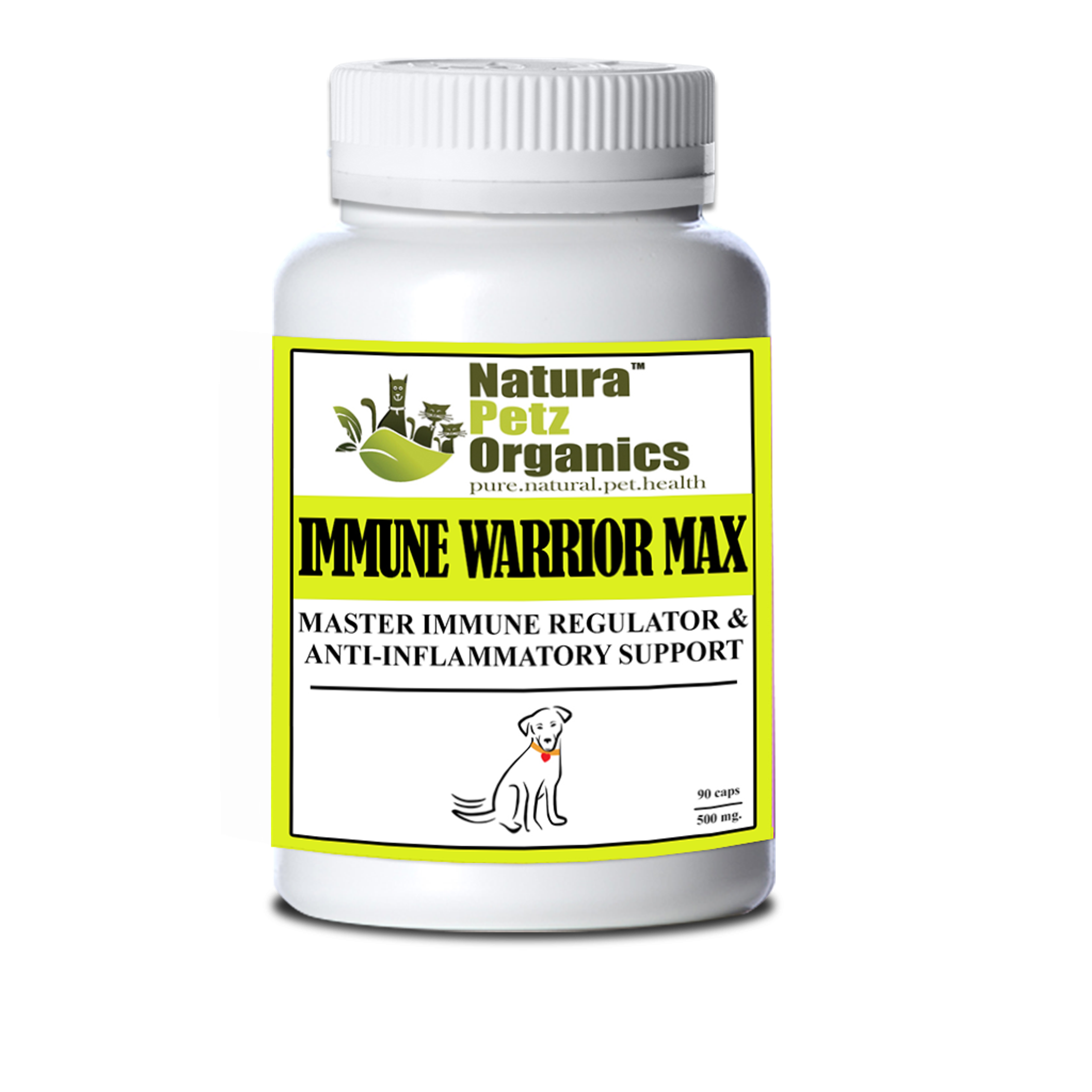 Immune Warrior Max Master Blend Capsules* Immune Regulator & Anti-Inflammatory Support* For  Dogs & Cats Image 1