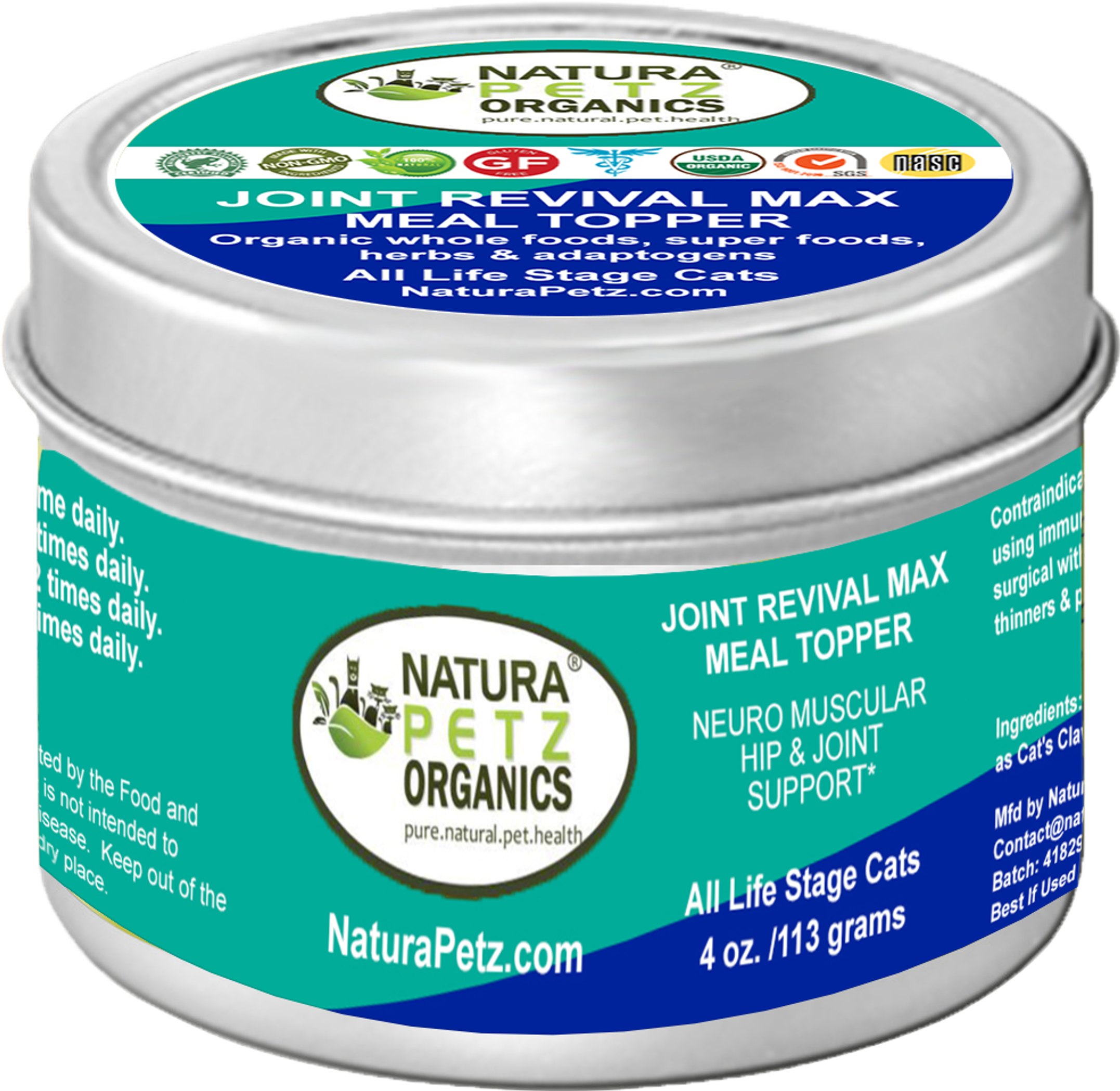 Joint Revival Max Master Blend Meal Topper* Neuro Muscular Hip & Joint Support* Master Blend For Dogs & Cats* Image 1