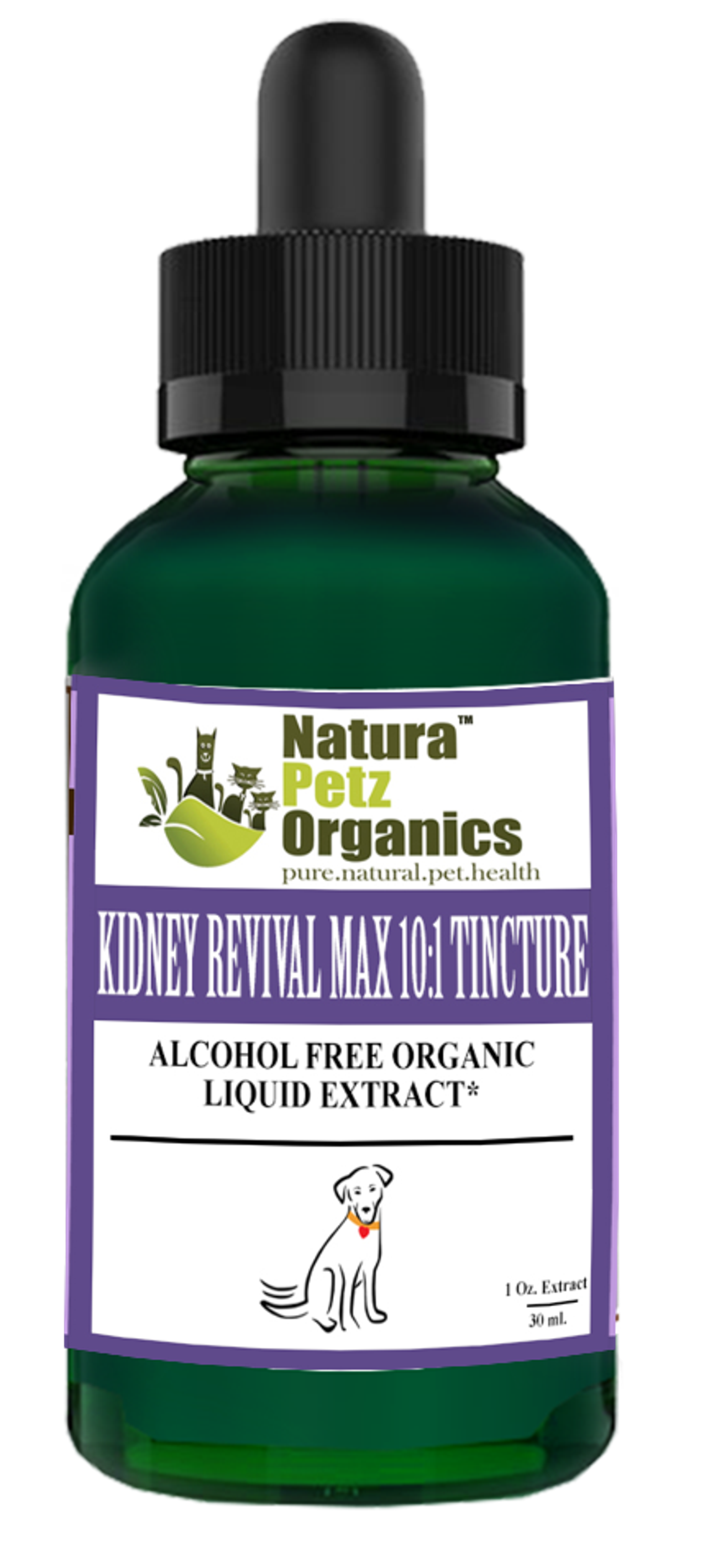 Kidney Revival Max - Master Blend Kidney Cleanse & Support* Tincture Adult & Senior Dogs Image 1