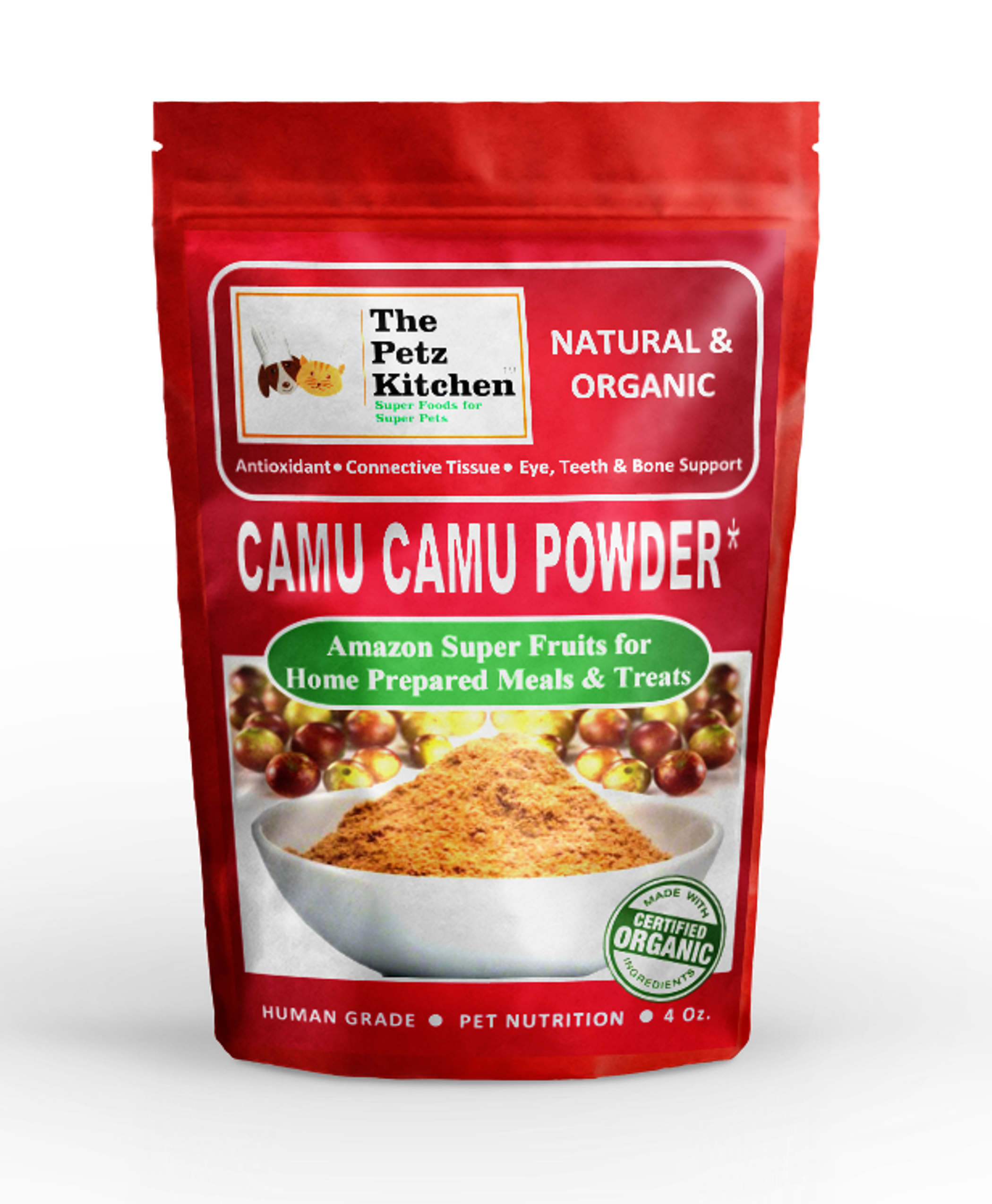 Camu Camu Extract Joint Teeth & Eye Support* The Petz Kitchen - Organic Human Grade Ingredients For Home Prepared Meals & Treats Image 1