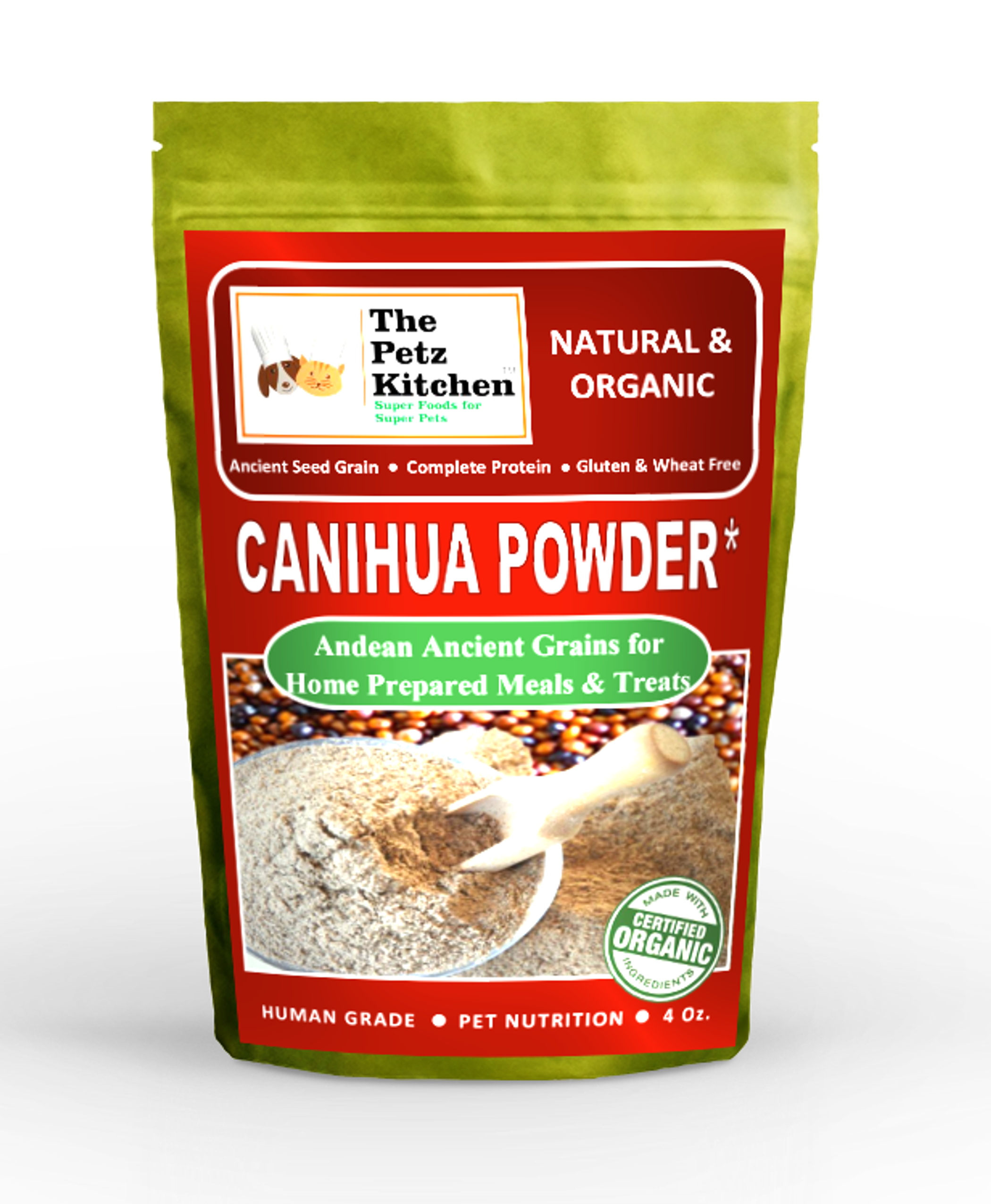 Canihua Flour - Organic Ancient Seed Grain - Complete Protein - Wheat & Gluten Free* The Petz Kitchen Dog & Cat Super Foods* Image 1