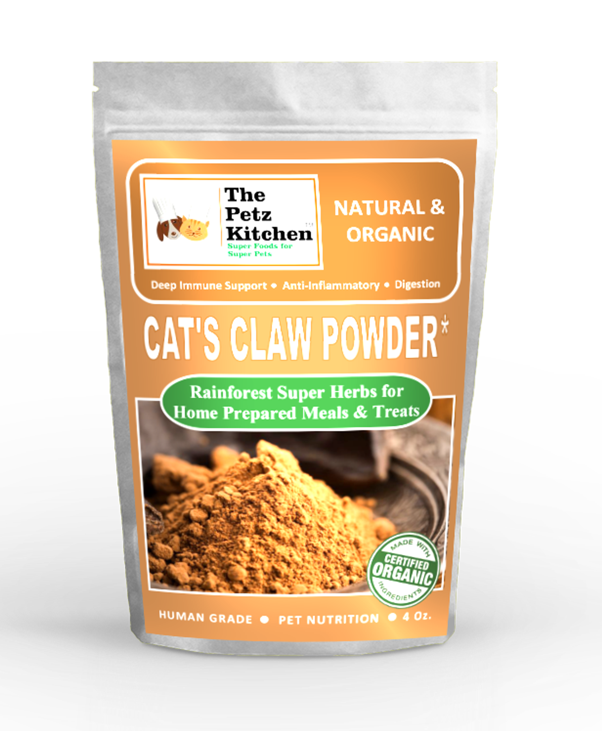 Cat'S Claw Powder Immune & Inflammation Support* The Petz Kitchen Organic & Human Grade Ingredients For Home Prepared Meals & Treats Image 1