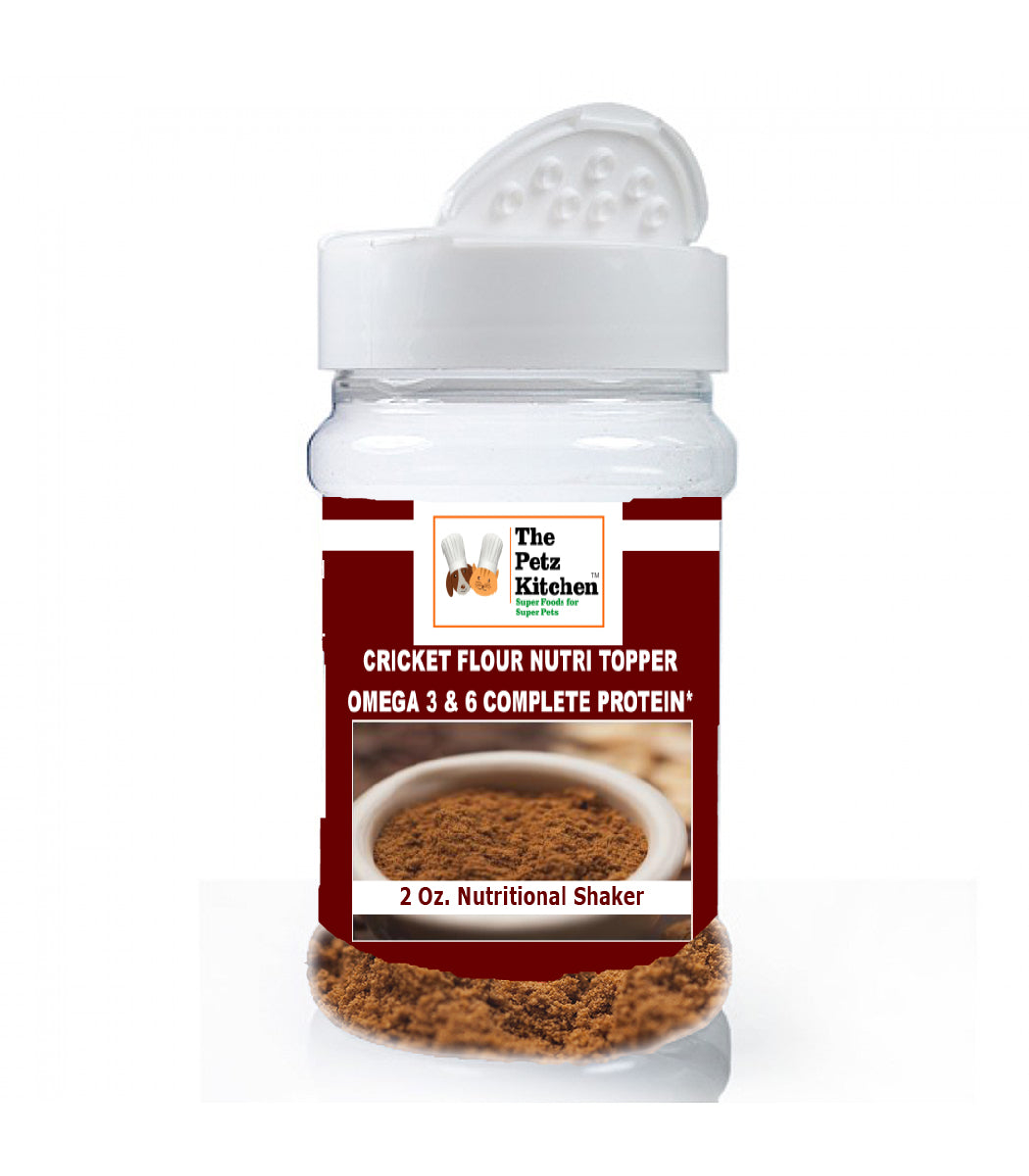 Cricket Flour Omega 3 & 6 Complete Protein* Eco-Conscious Usda Organic Cricket Flour* The Petz Kitchen - Organic & Human Grade Ingredients For Home Prepared Meals & Treats Image 1