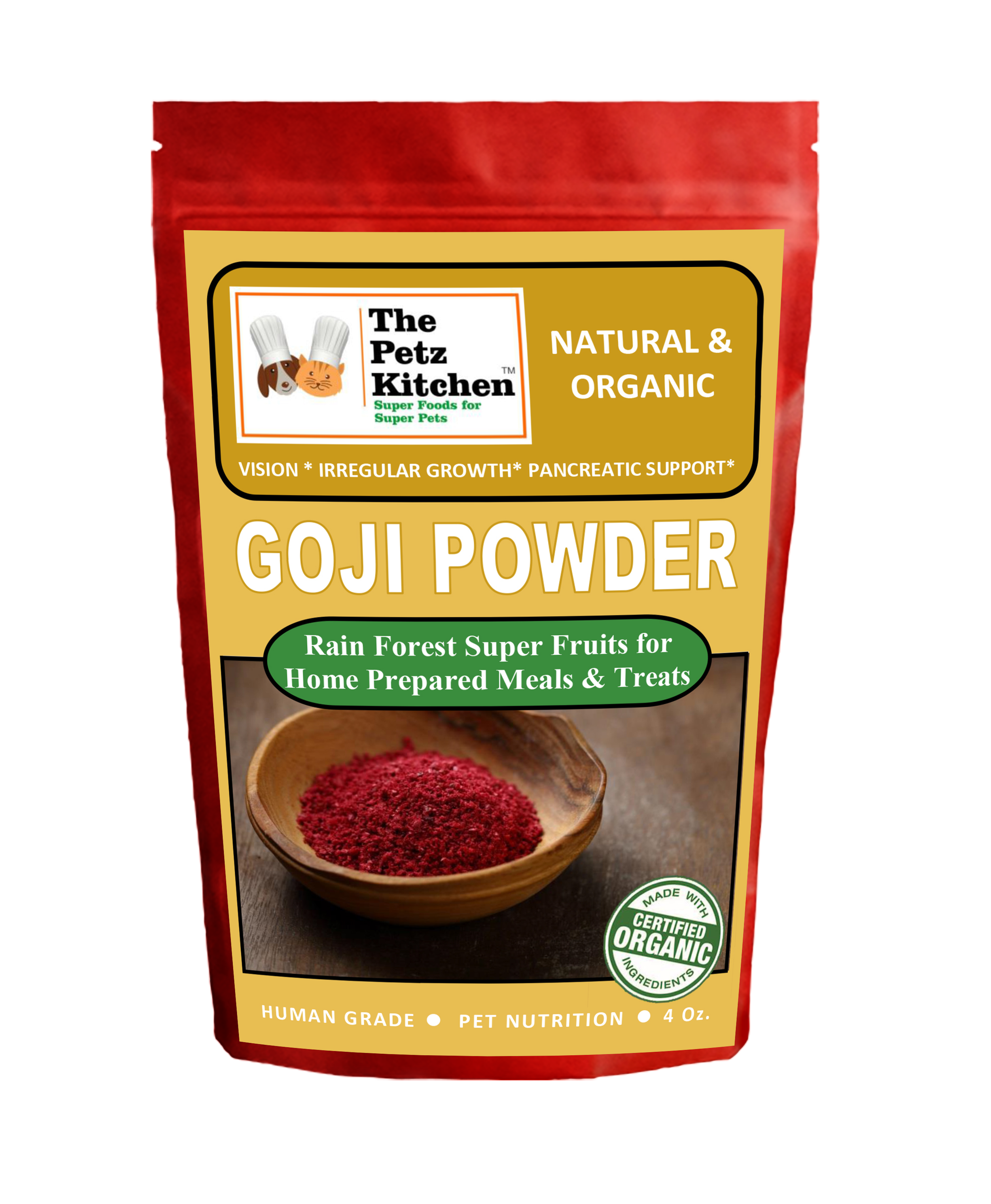 Goji Powder - Vision, Irregular Growth & Pancreatic Support* The Petz Kitchen Image 1