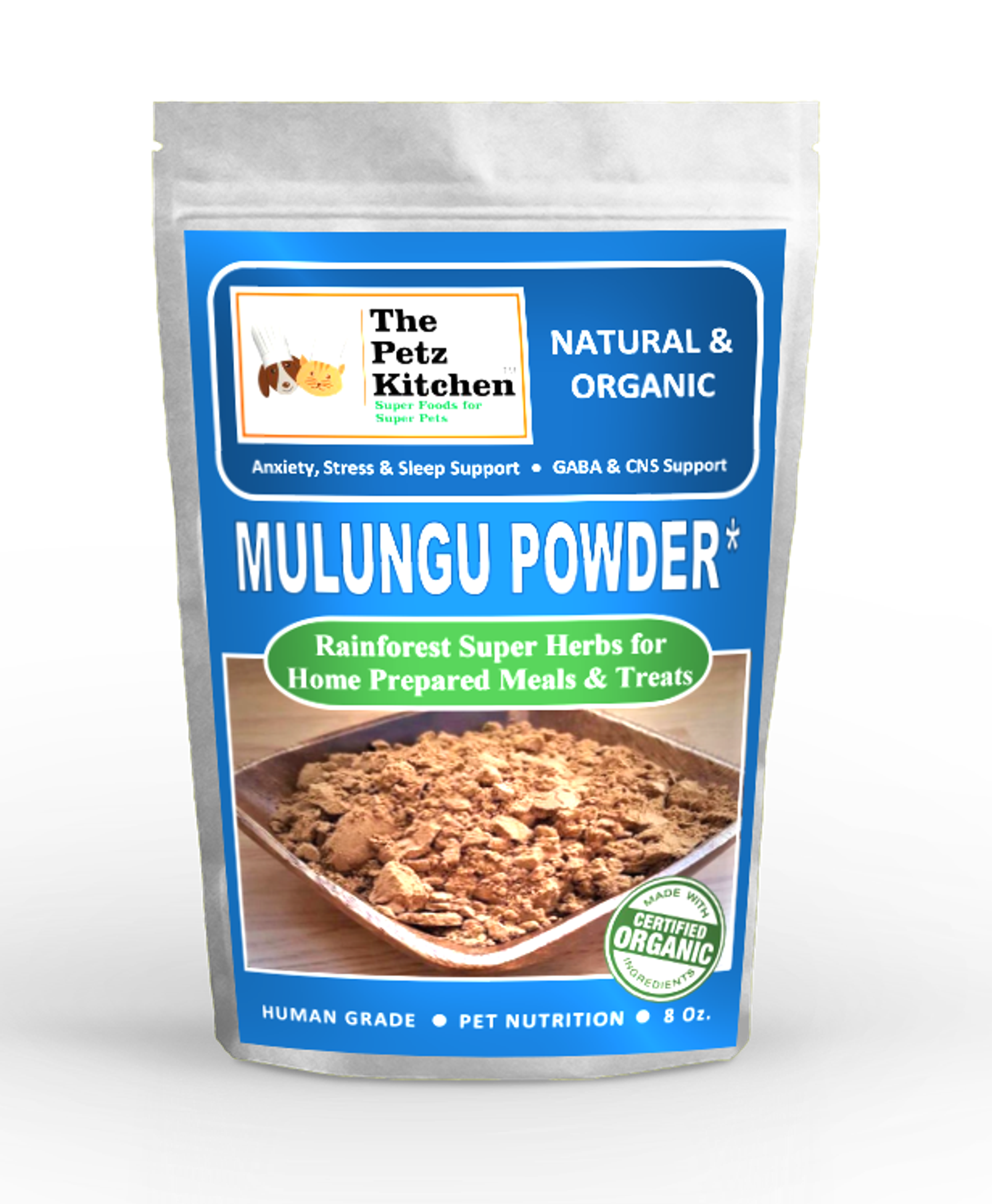 Mulungu Powder - Anxiety Stress Sleep Gaba & Cns Support* The Petz Kitchen - Organic Human Grade Ingredients For Home Prepared Meals & Treats Image 1