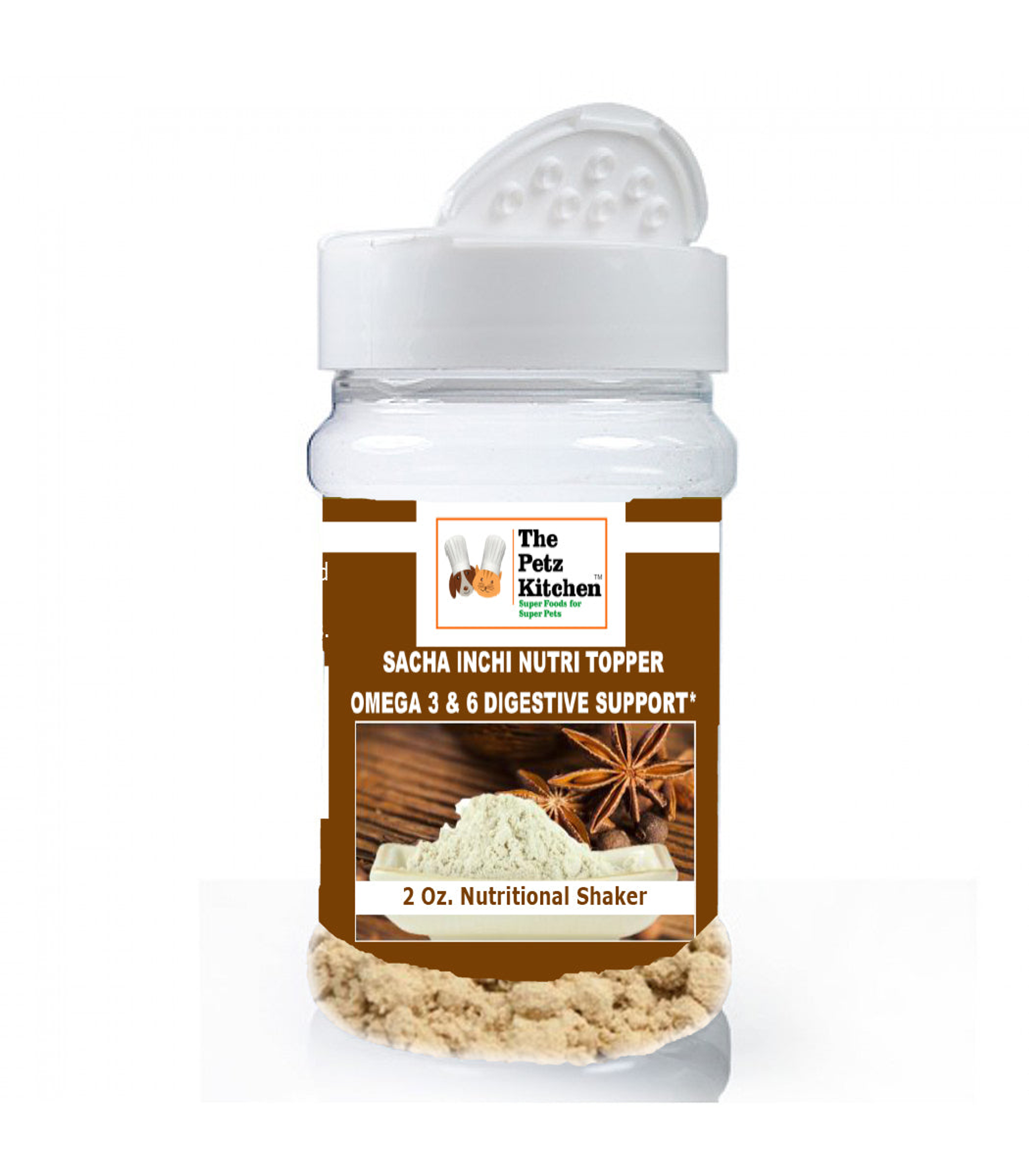 Sacha Inchi Omega 3 & 6 Digestive Support The Petz Kitchen- Organic & Human Grade Ingredients For Home Prepared Meals & Treats Image 1