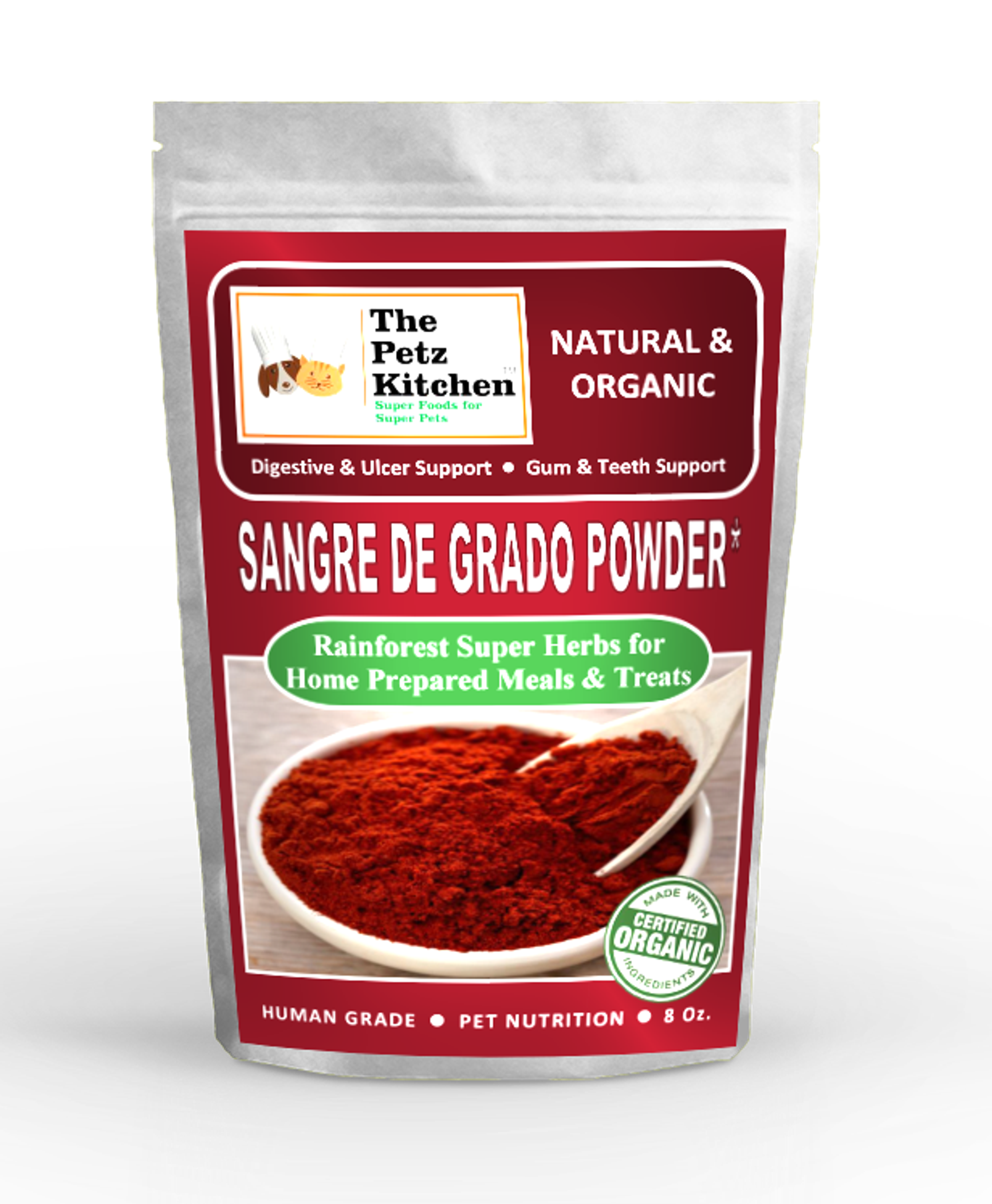 Sangre De Grado - Wound & Infection Support* The Petz Kitchen - Organic & Human Grade Ingredients & Shakers For Home Prepared Meals & Treats Image 1