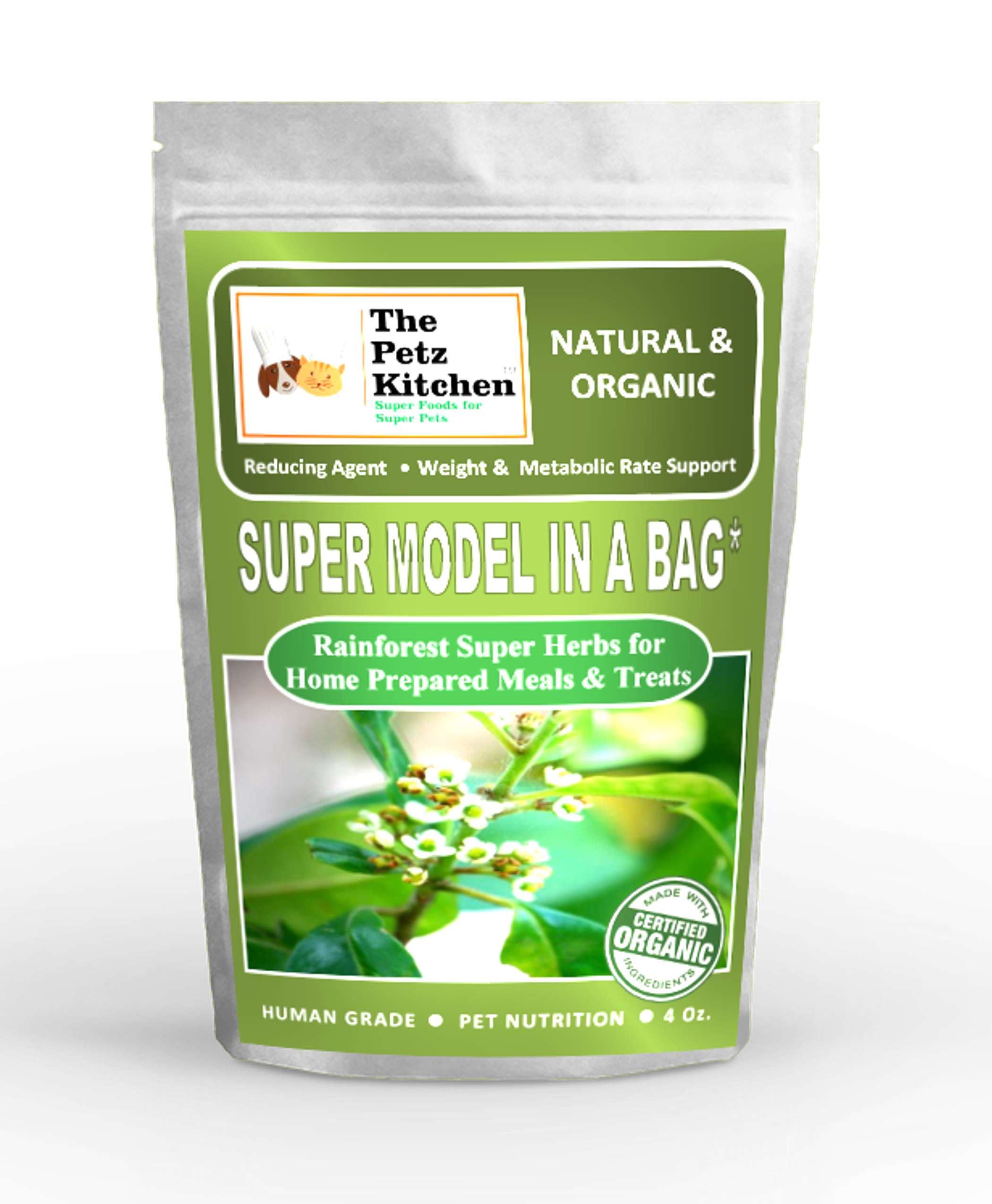 Super Model In A Bottle Weight Support* The Petz Kitchen - Organic & Human Grade Ingredients For Home Prepared Meals & Treats Image 1