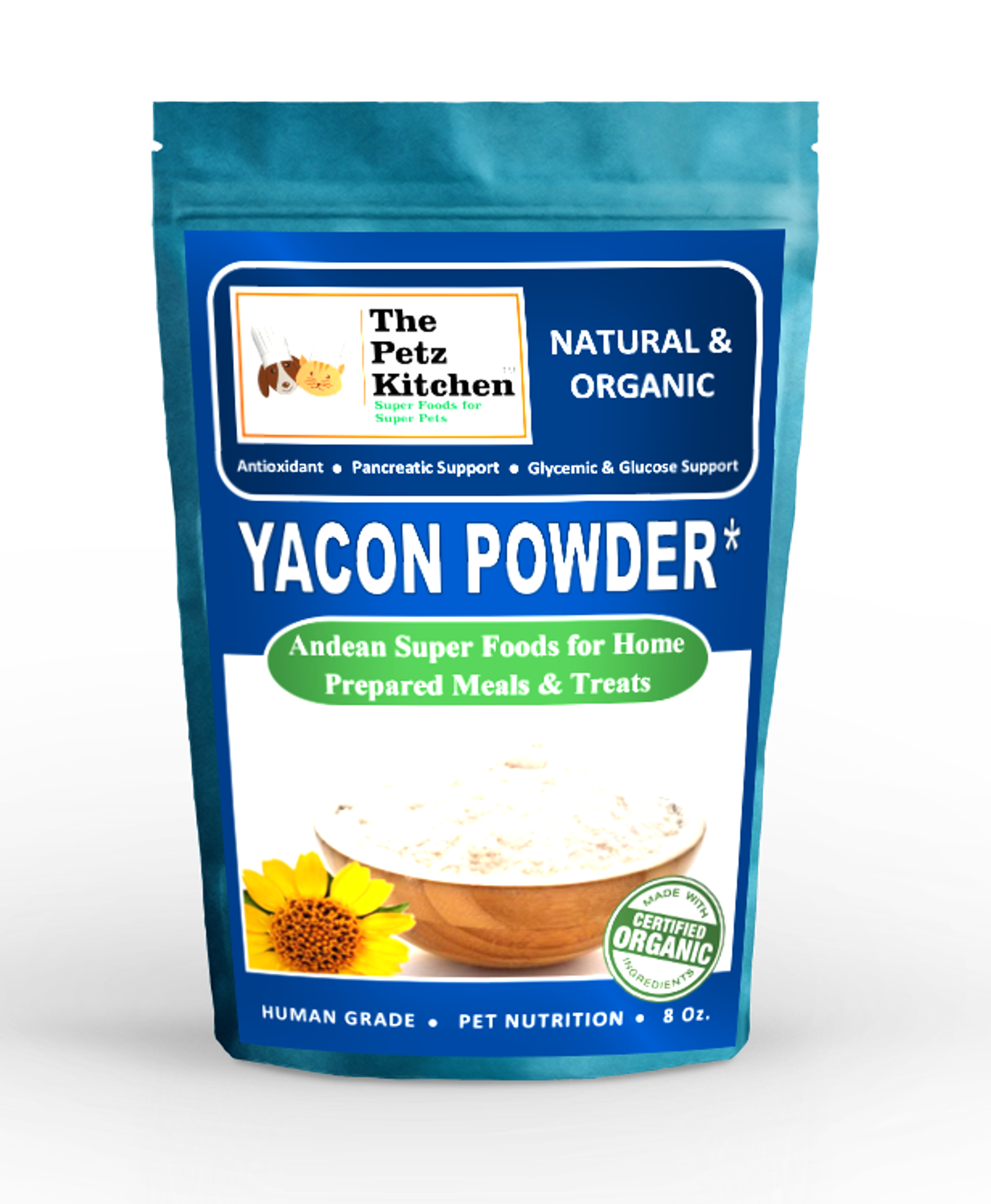 Yacon Leaf - Antioxidant Pancreatic Support* Glycemic & Glucose Support* The Petz Kitchen - Organic Human Grade Ingredients For Home Prepared Meals & Treats Image 1