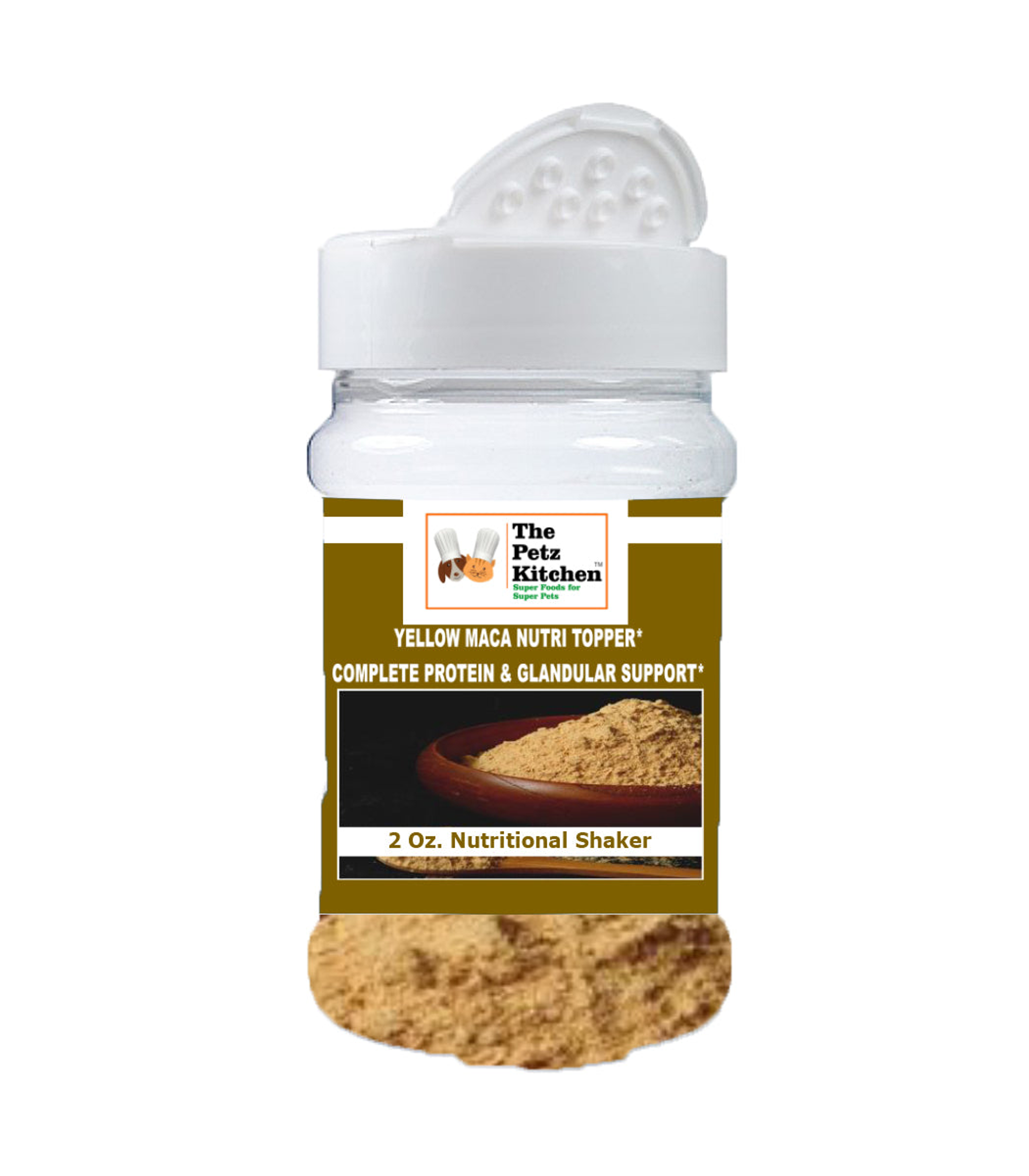 Yellow Maca* Complete Protein & Cognitive & Glandular Support* The Petz Kitchen Organic & Human Grade Ingredients For Home Prepared Meals & Treats* Image 1
