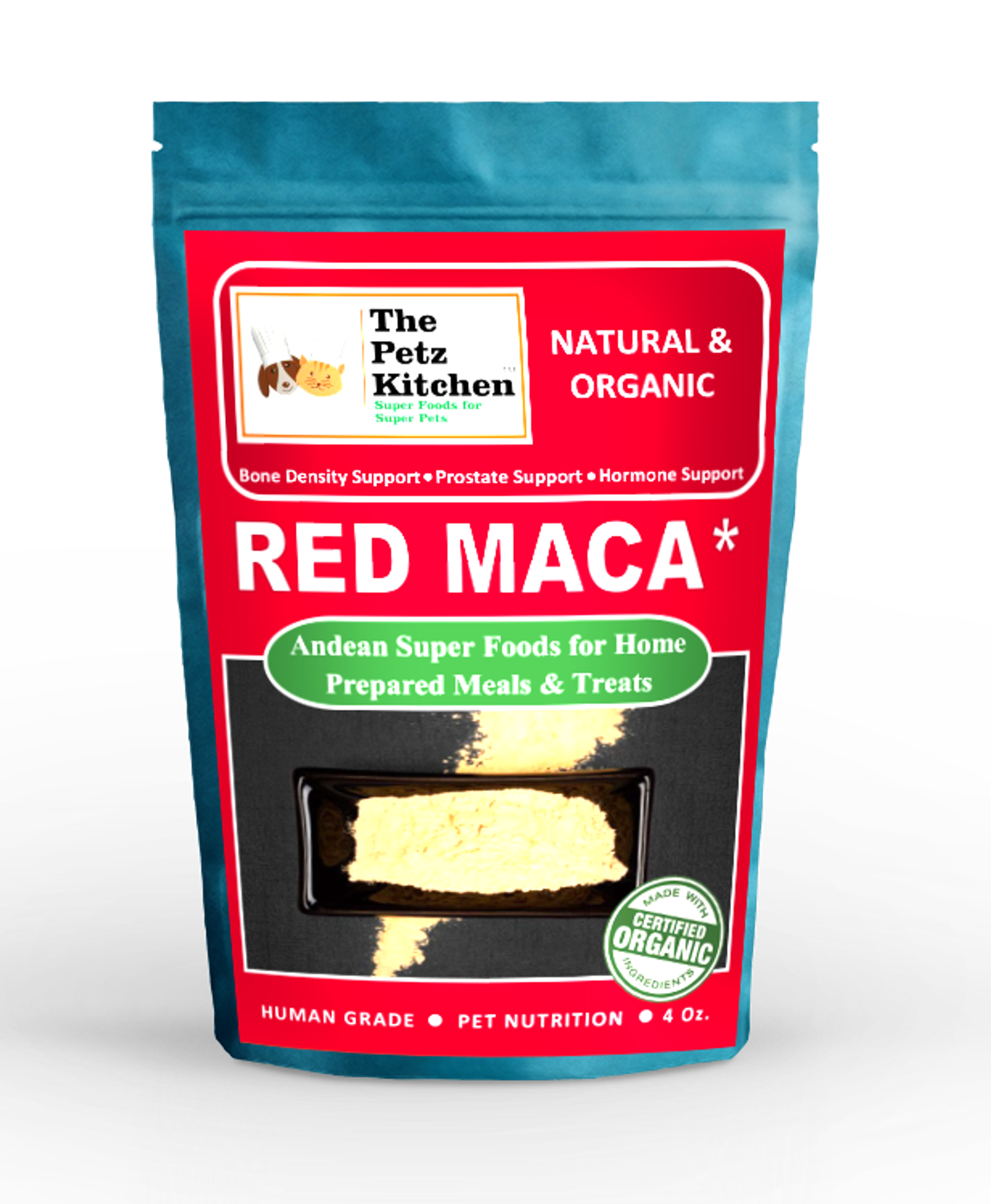 Red Maca - Bone Prostate & Hormone Support* The Petz Kitchen - Organic & Human Grade Ingredients For Home Prepared Meals & Treats Image 1