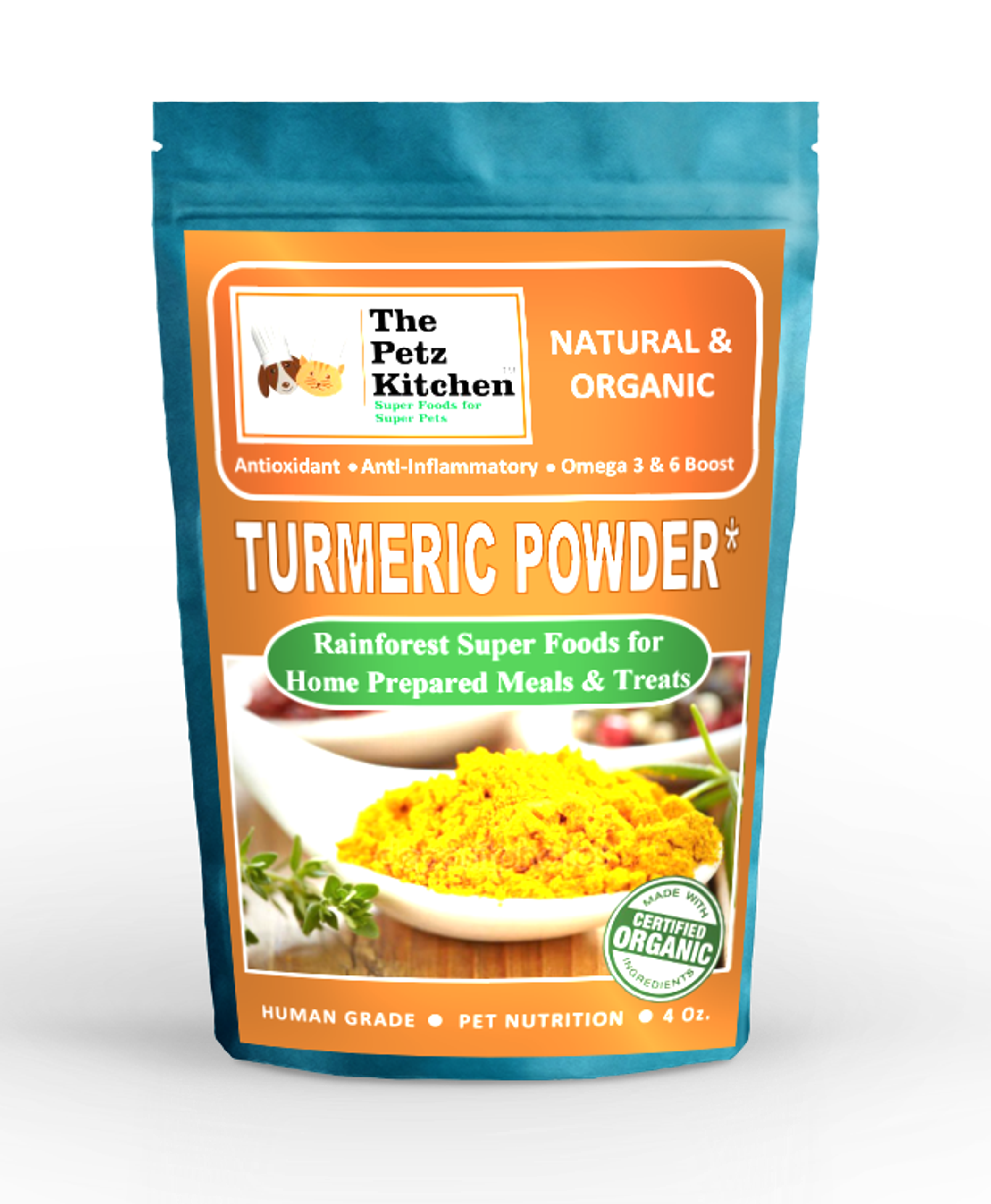 Turmeric Curcuma - Antioxidant Joint & Inflammation Support* The Petz Kitchen - Organic & Human Grade Ingredients For Home Prepared Meals & Treats Image 1