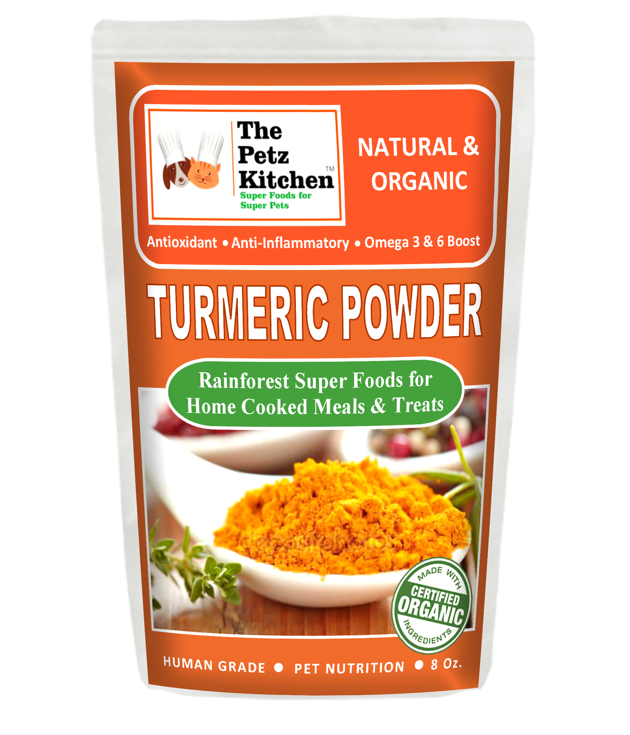 Turmeric Curcuma - Antioxidant Joint & Inflammation Support* The Petz Kitchen - Organic & Human Grade Ingredients For Home Prepared Meals & Treats Image 1