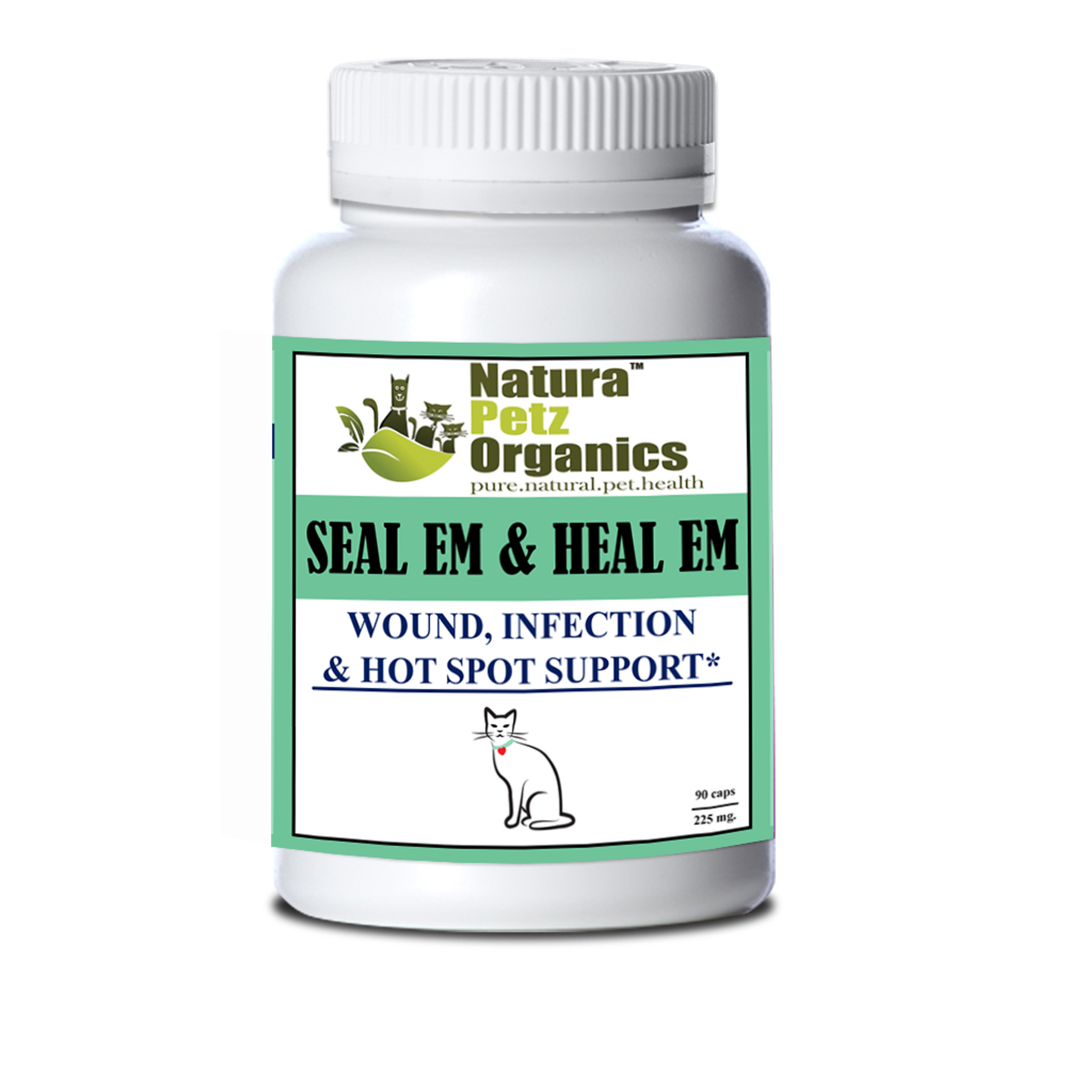 Seal Em & Heal Em Capsules Dog Cat & Small Animal*  Wound, Infection & Hot Spot Support* Image 1