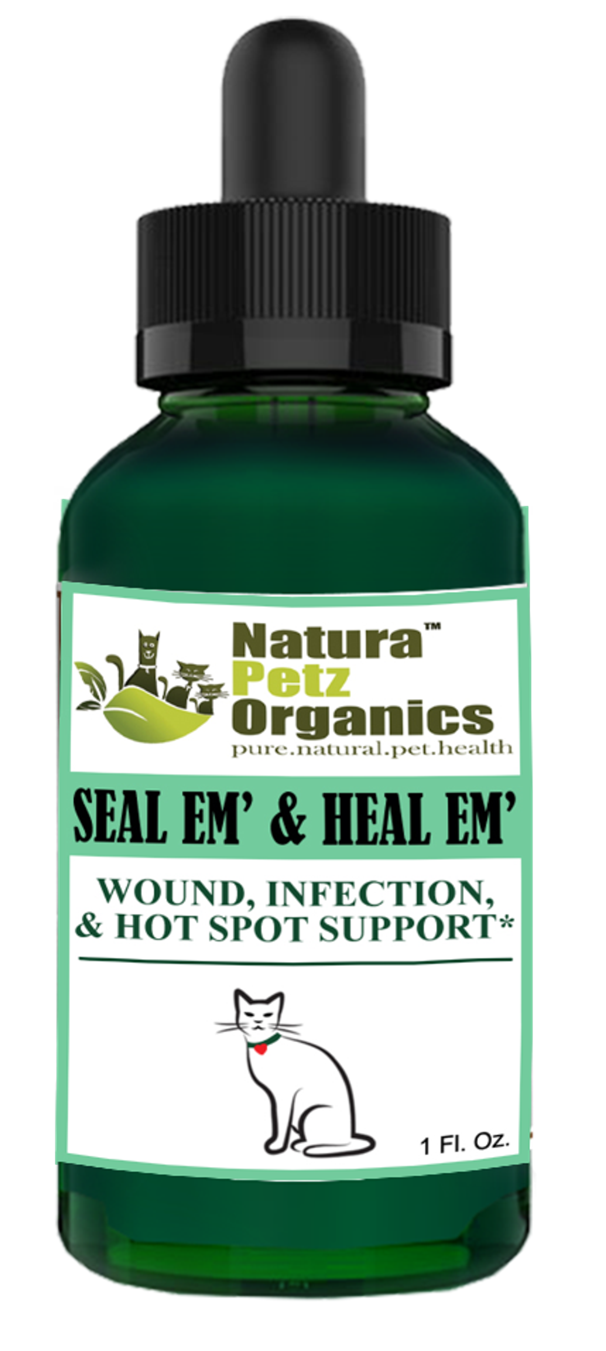 Seal Em And Seal Em Tincture - Wound, Infection, Cut & Hot Spot Support* Image 1
