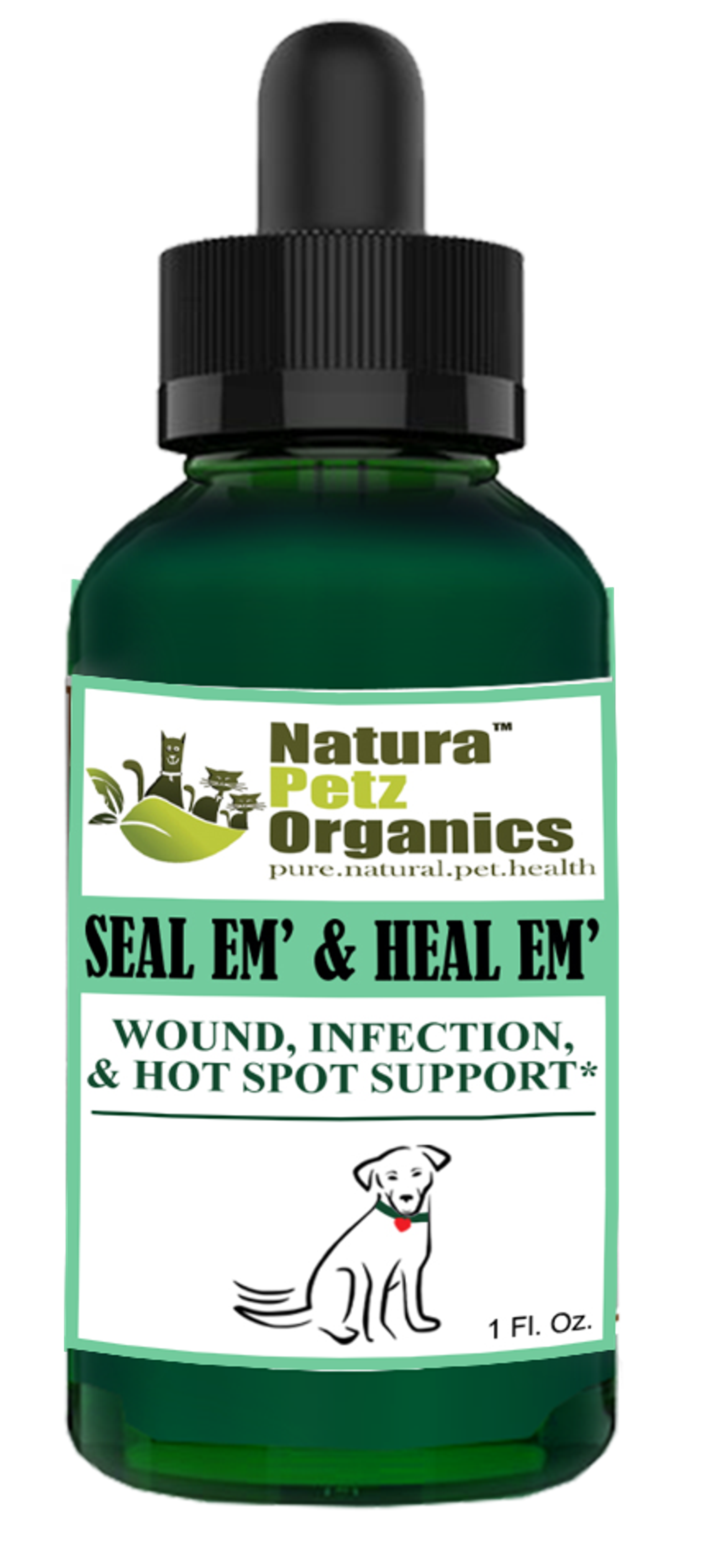 Seal Em And Seal Em Tincture - Wound, Infection, Cut & Hot Spot Support* Image 1