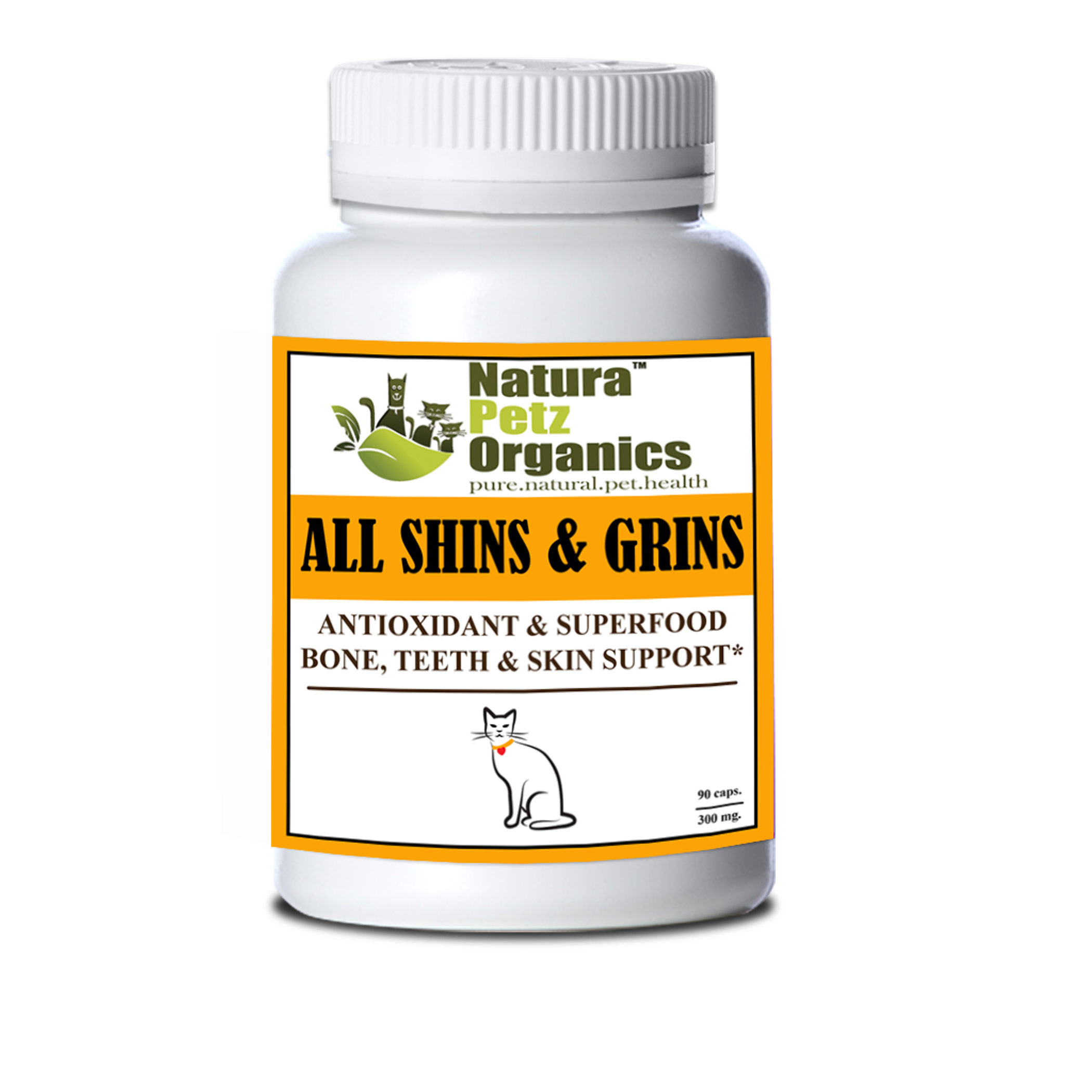 All Shins & Grins Capsules - Antioxidant Super Food Bone, Eye, Teeth & Skin Support Dog & Cat* Image 1