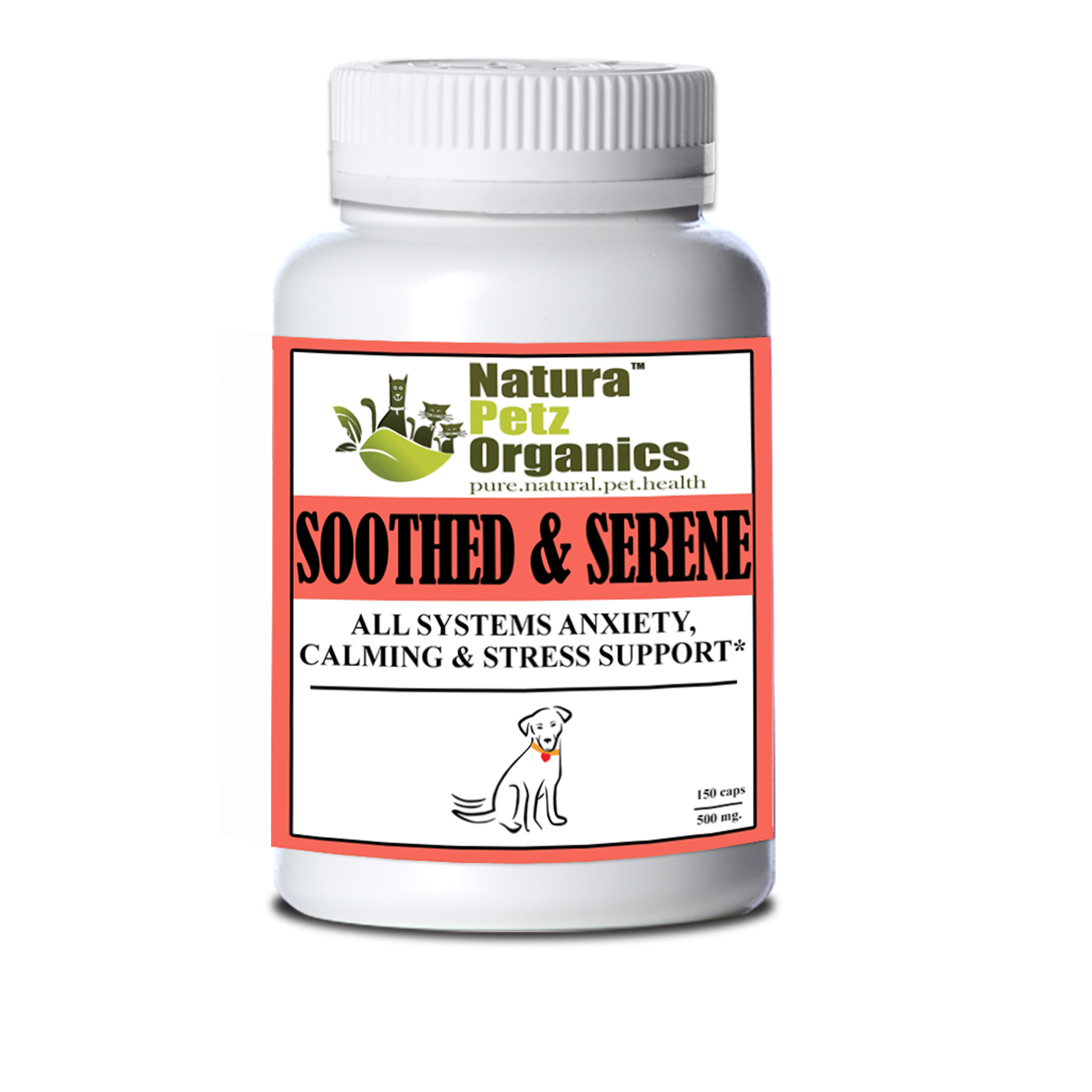 Soothed & Serene - All Systems Anxiety, Calming & Stress Support* Dogs & Catss & Cats* Image 1
