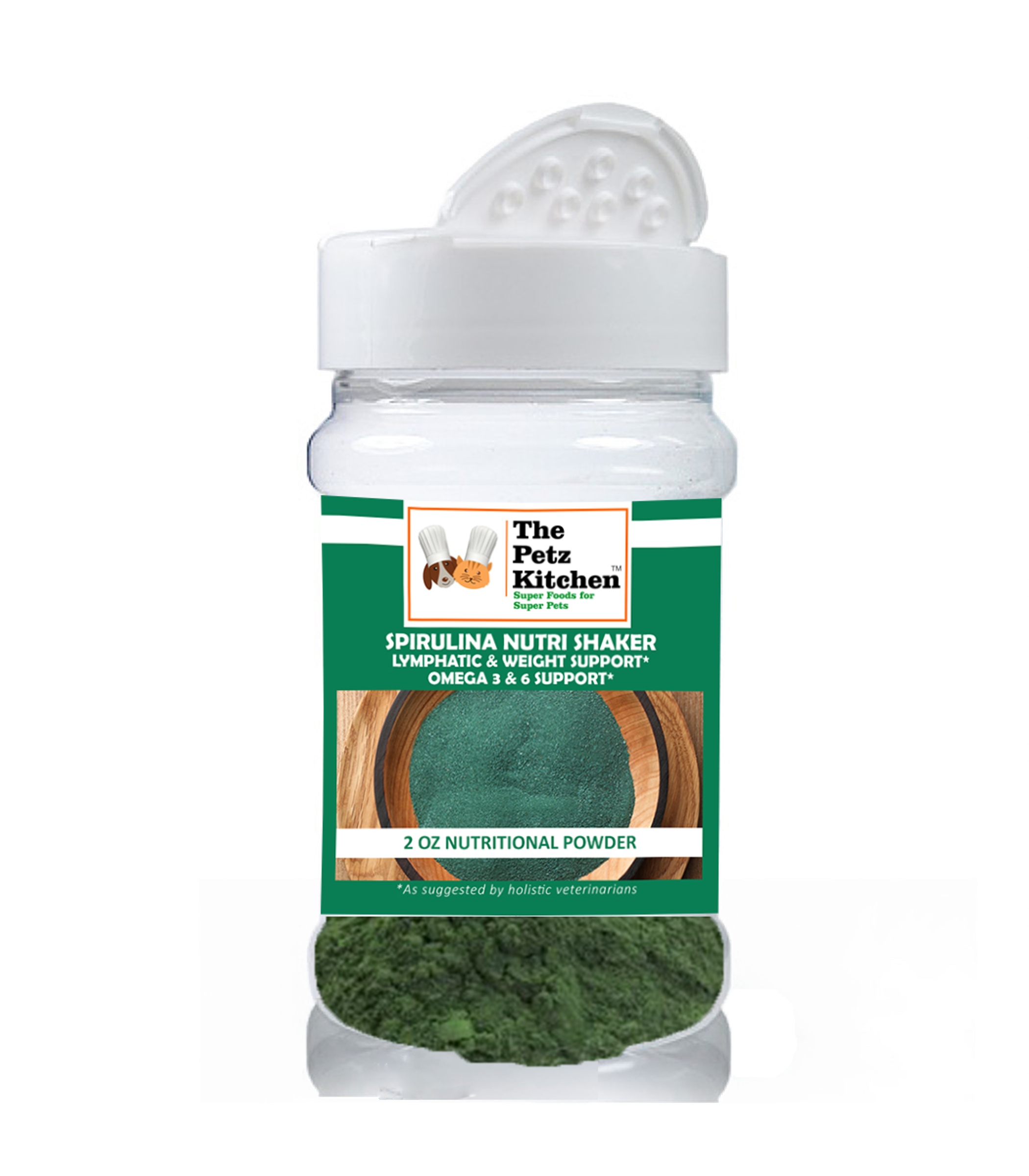 Spirulina* Omega 3 & 6 Lymphatic, Weight & Probiotic Immune Support* The Petz Kitchen Image 1
