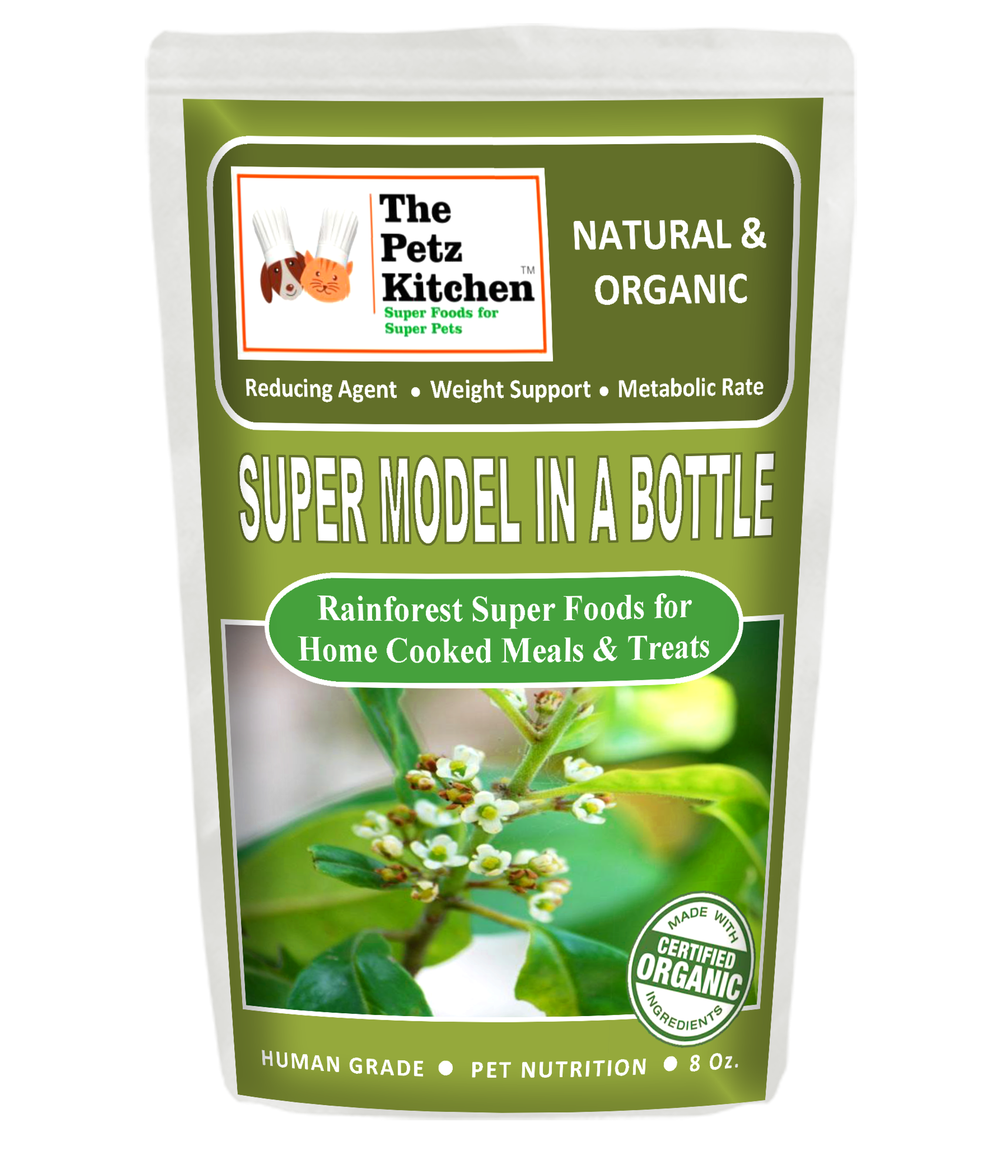 Super Model In A Bottle Weight Support* The Petz Kitchen - Organic & Human Grade Ingredients For Home Prepared Meals & Treats Image 1