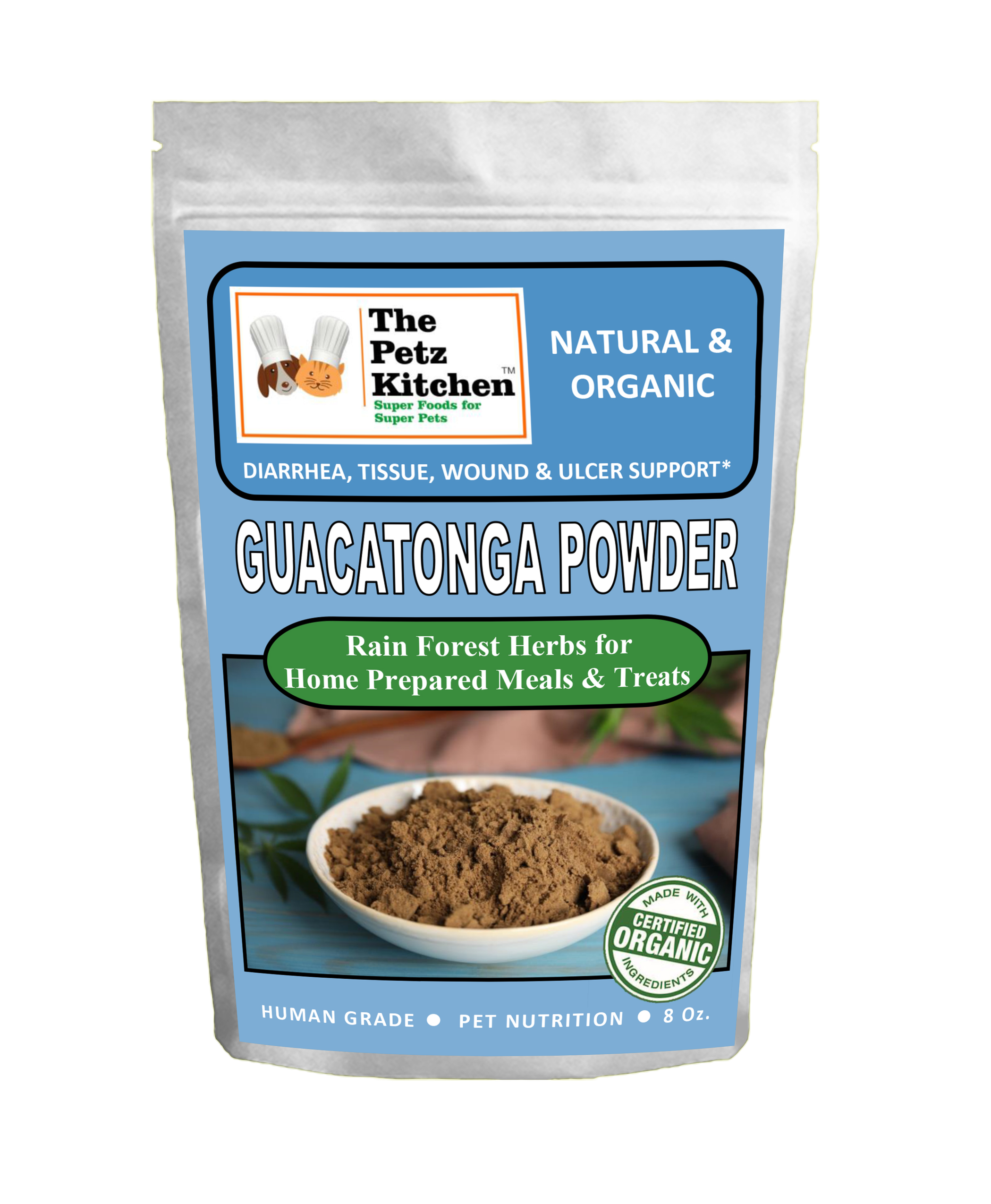 Guacatonga Powder - Diarrhea, Tissue, Wound & Ulcer Support* The Petz Kitchen Dog Cat Image 1