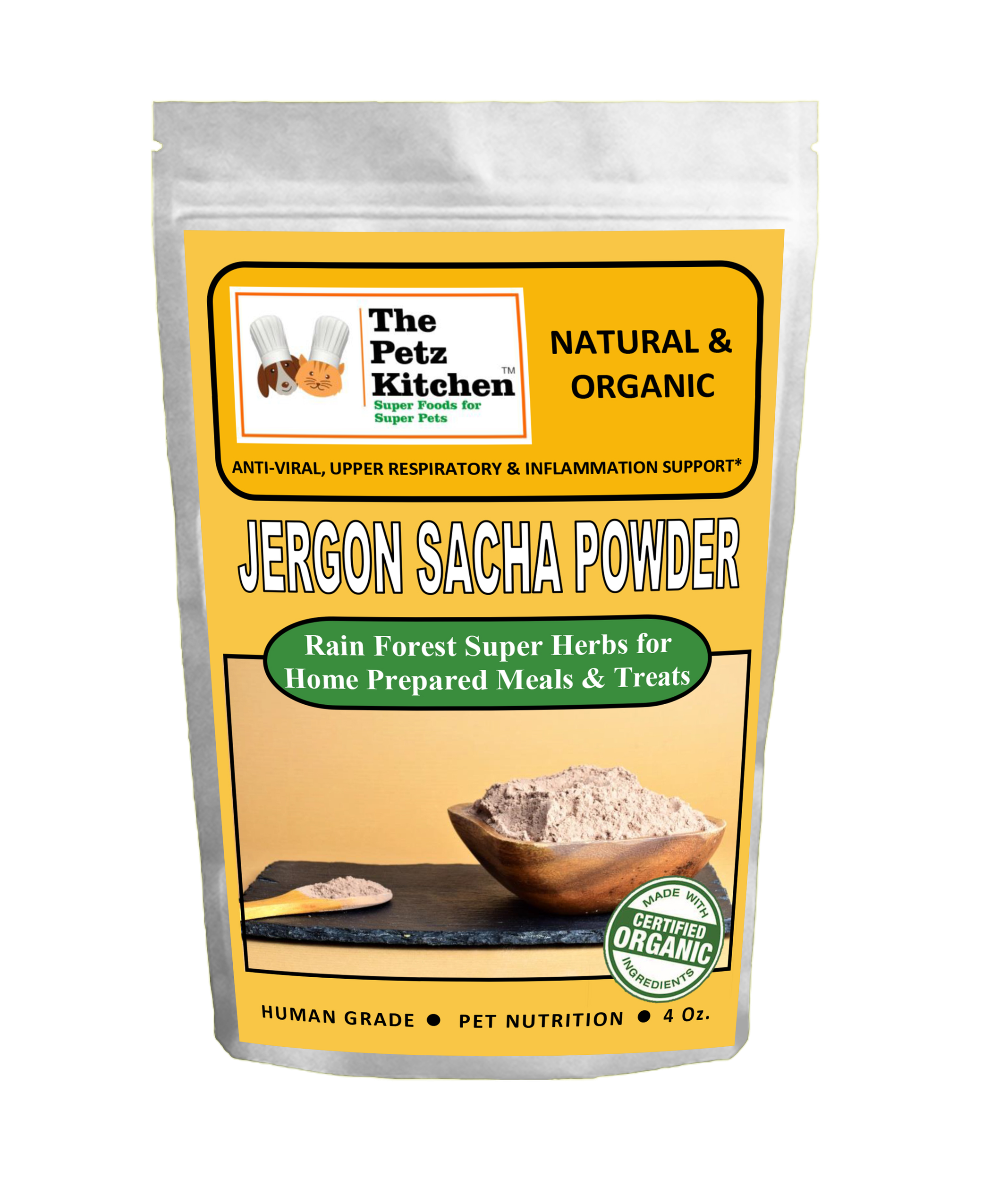 Jergon Sacha Powder - Anti-Viral, Upper Respiratory & Inflammation Support* The Petz Kitchen Image 1