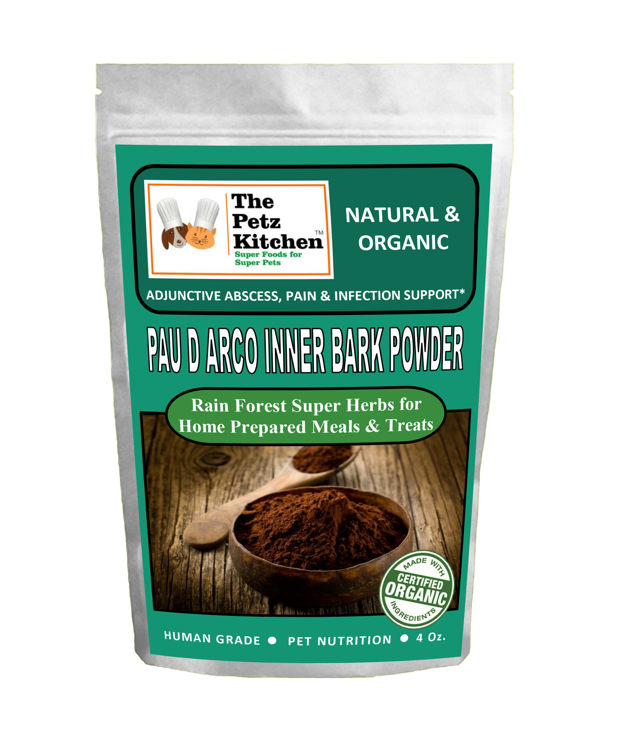 Pau D Arco Inner Bark - Adjunctive Abscess, Pain & Infection Support* The Petz Kitchen Image 1