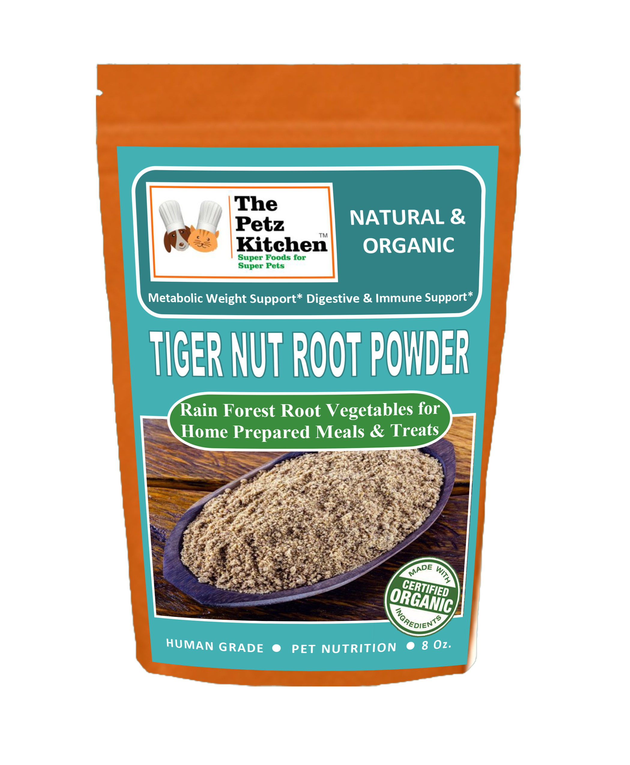 Tiger Nut Root Powder* Metabolic Weight, Digestive & Immune Support* The Petz Kitchen Organic Super Food Ingredients Dogs Cats Image 1